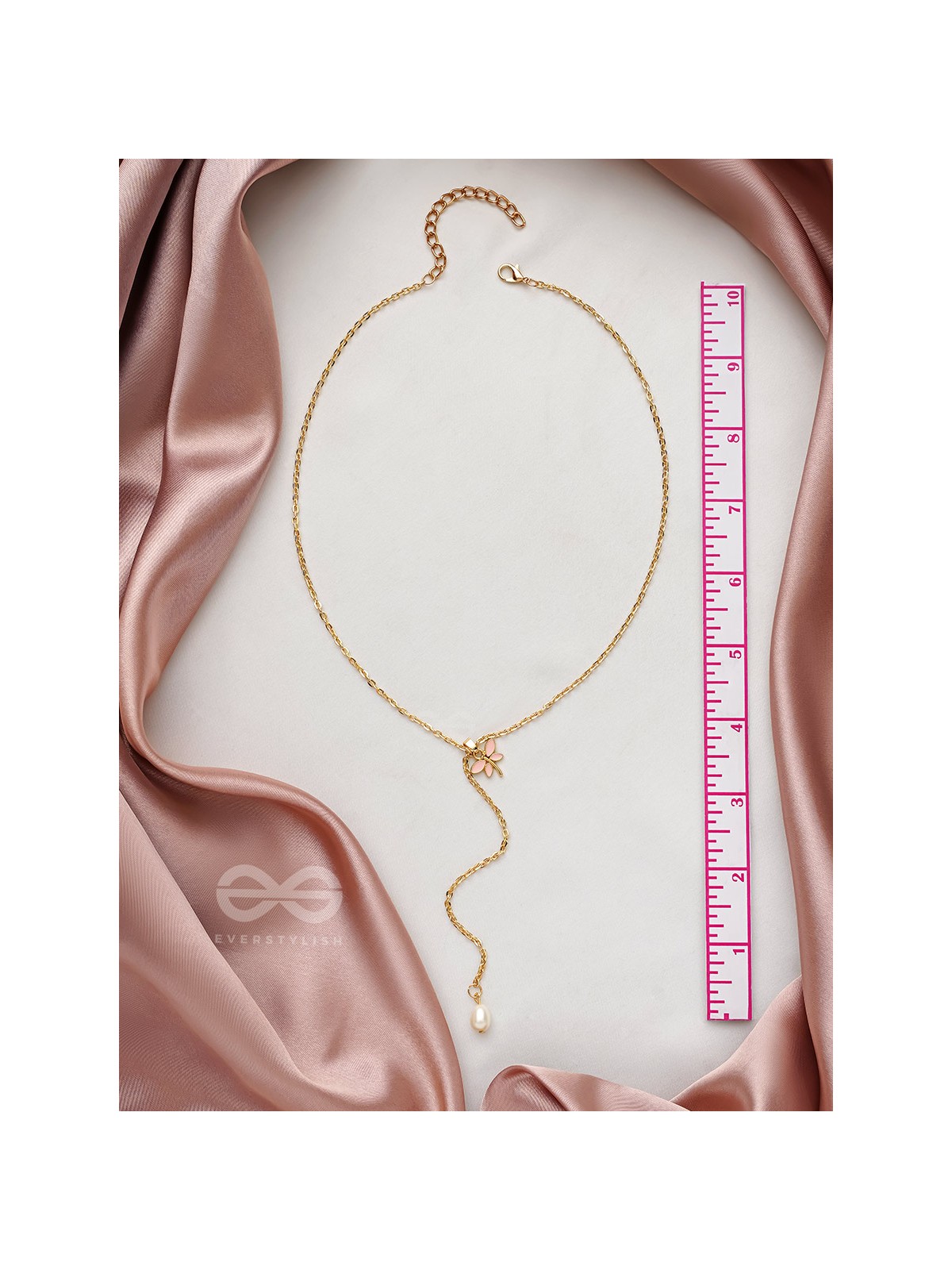 The Moth N Flame- Golden Embellished Necklace With Anti-Tarnish Coating 