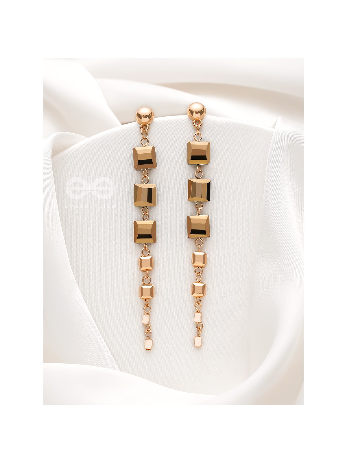The Party Piece- Golden Embellished Earrings