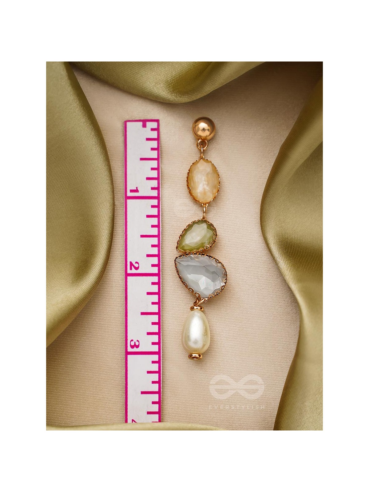 The Flowery Branch- Golden Embellished Earrings