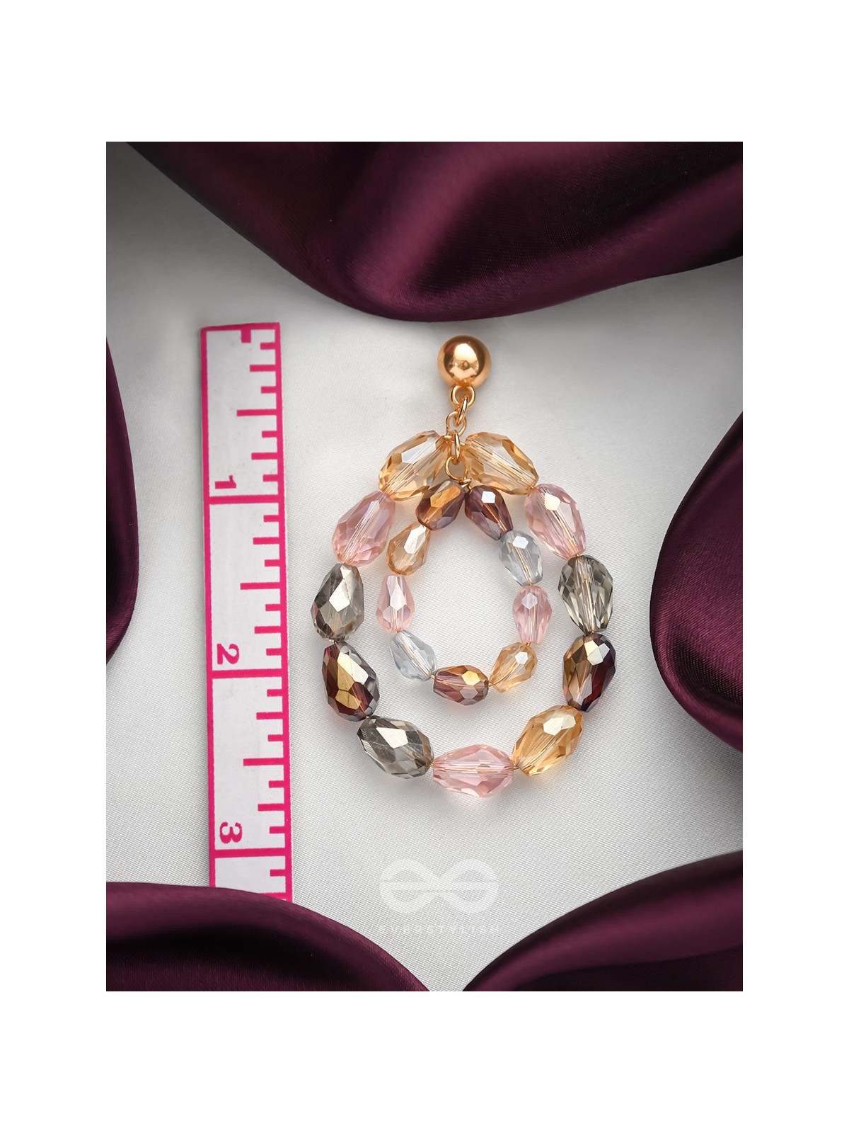 The Pebble Paths- Golden Embellished Earrings