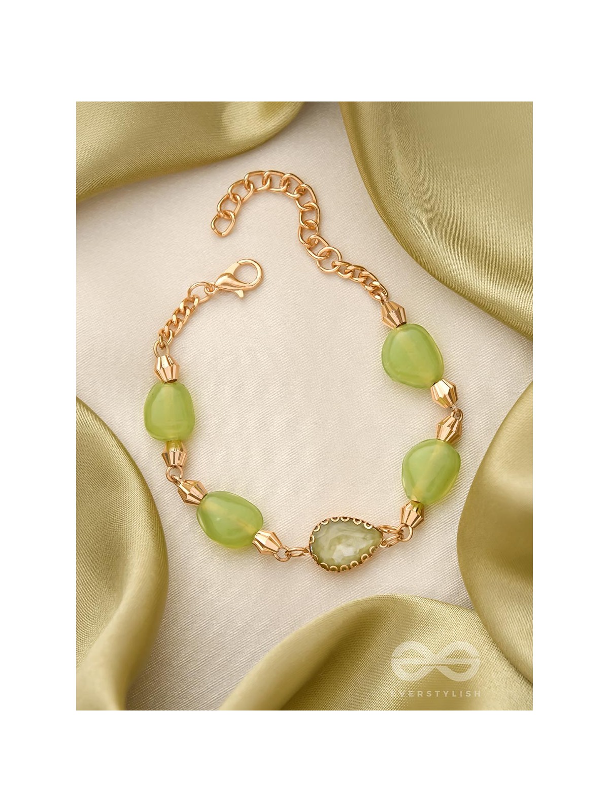 The Lush Loop- Golden Embellished Bracelet