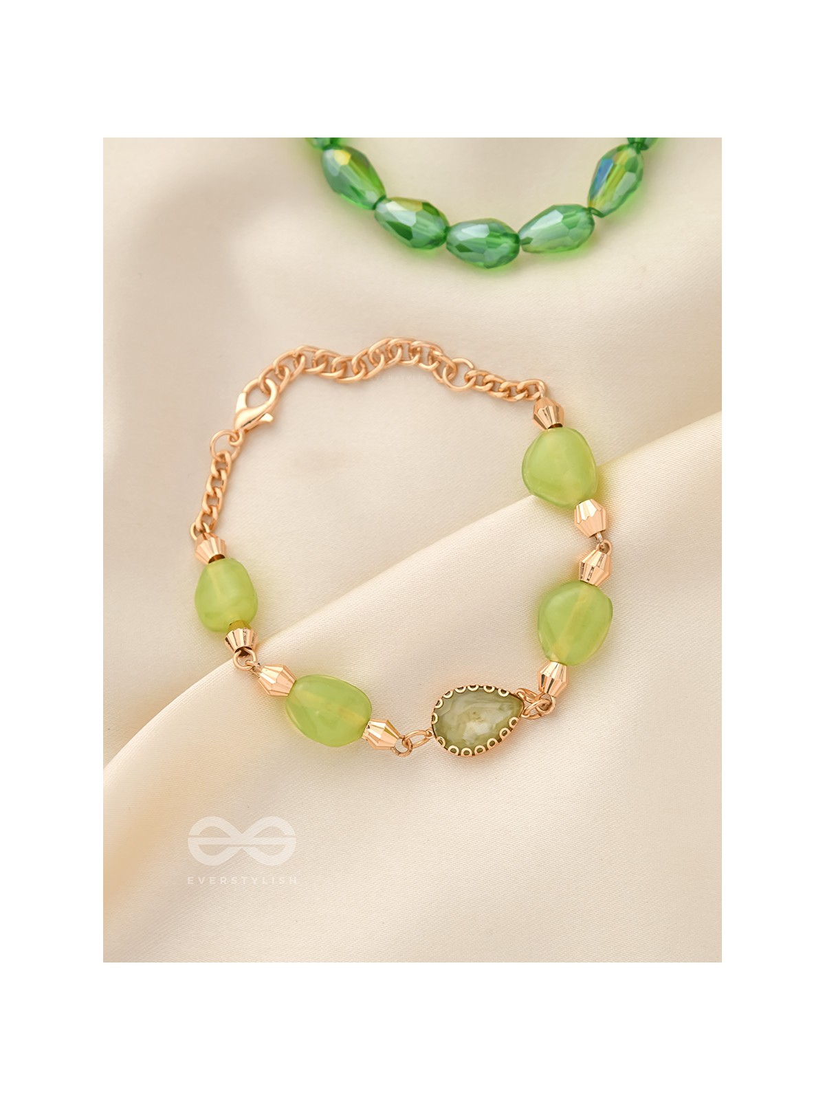 The Lush Loop- Golden Embellished Bracelet