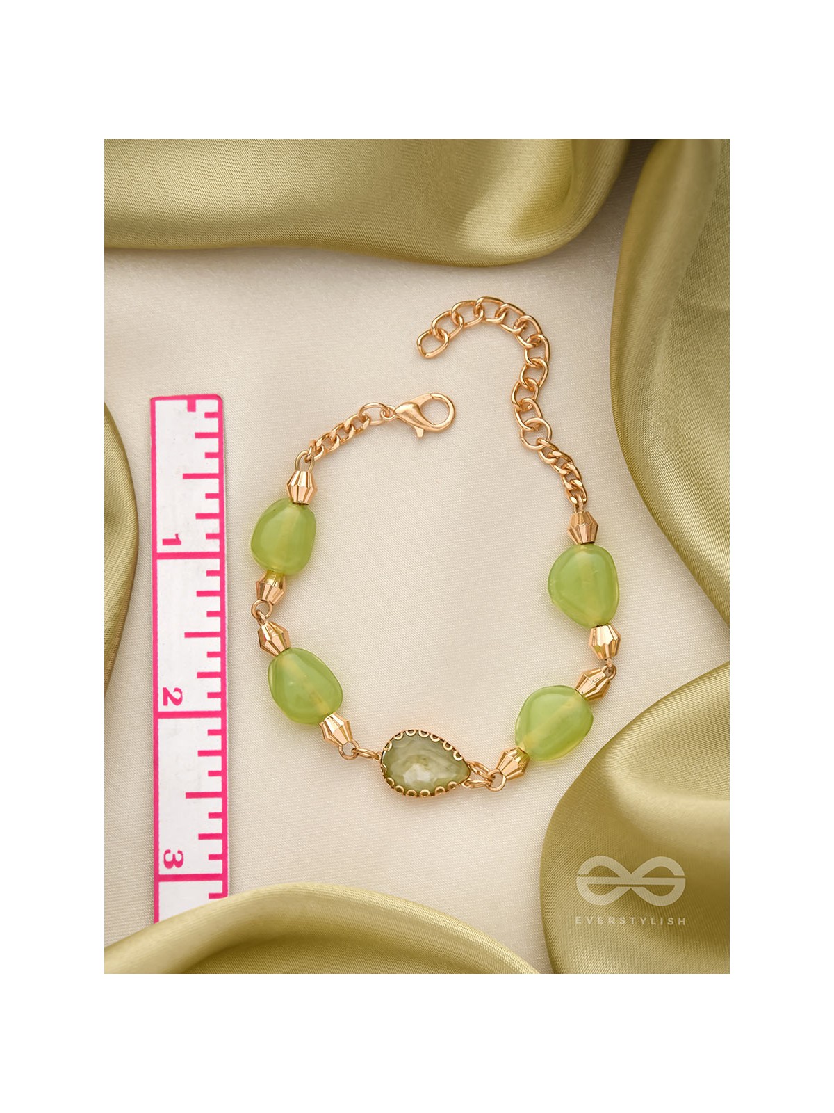 The Lush Loop- Golden Embellished Bracelet