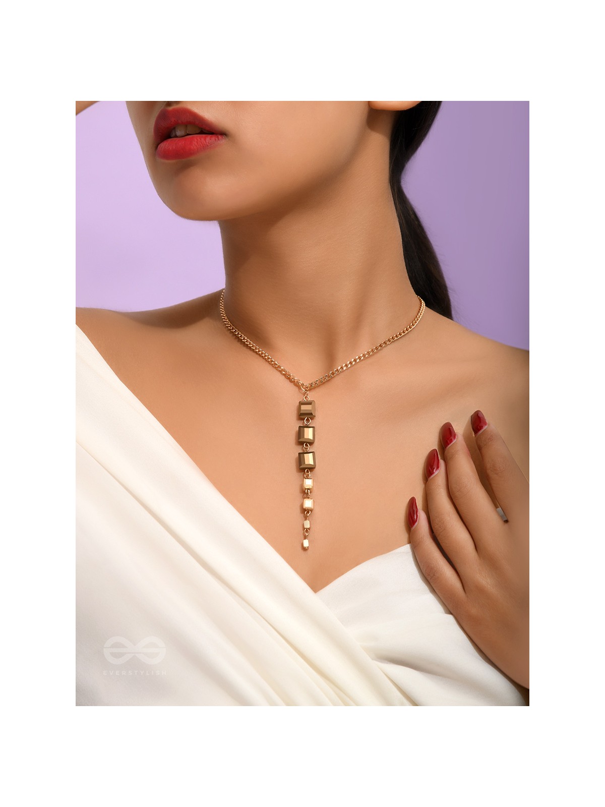 Drop Dead Gorgeous Golden Embellished Necklace With Anti-Tarnish Coating 