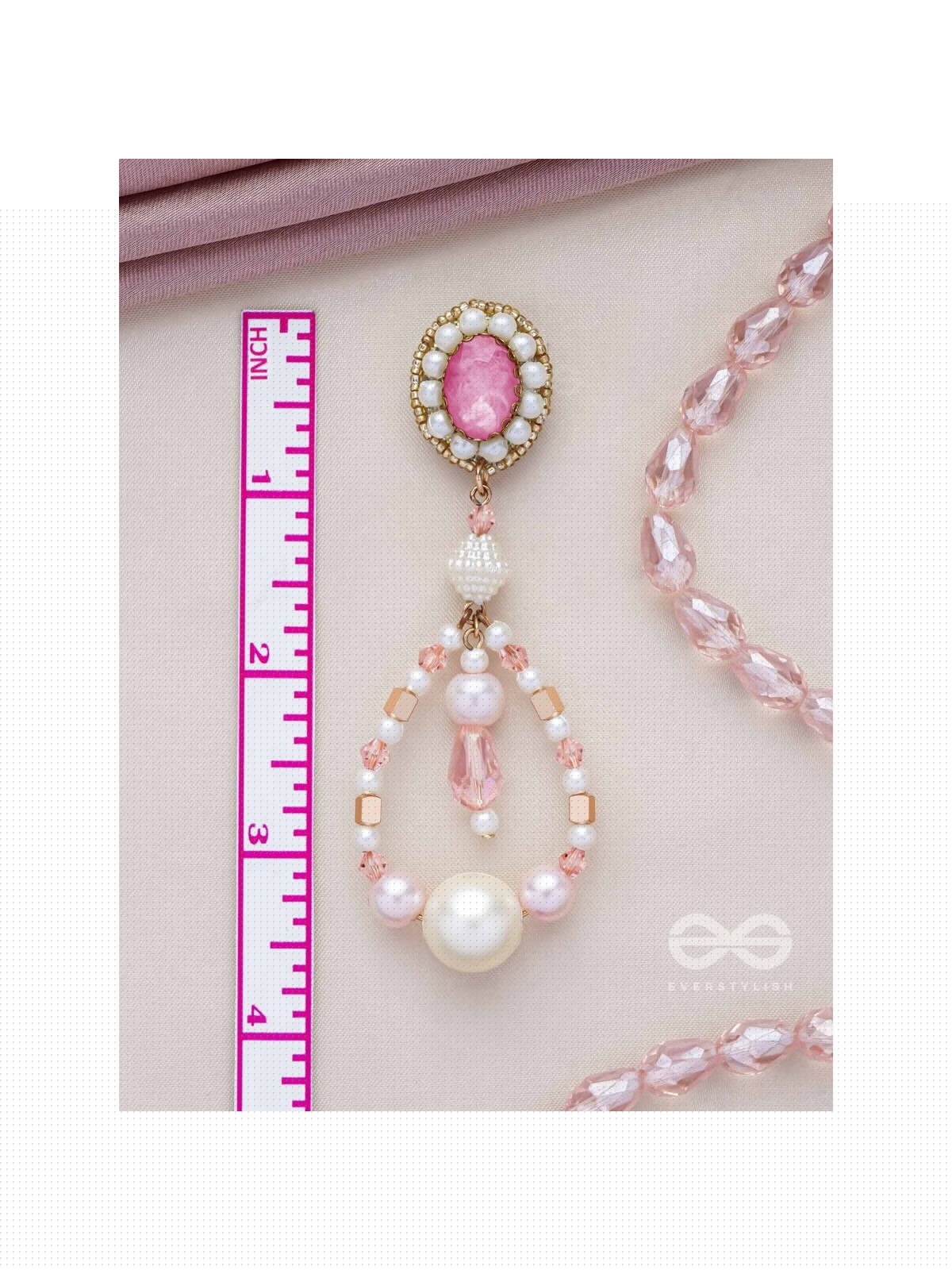 Drapsa- Drops of Rain- Pearls and Stones Embroidered Earrings