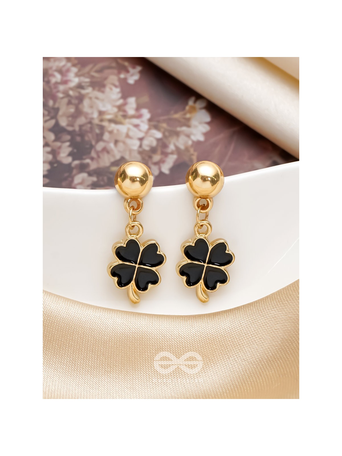 The Blooming Tale- Golden Embellished Earrings