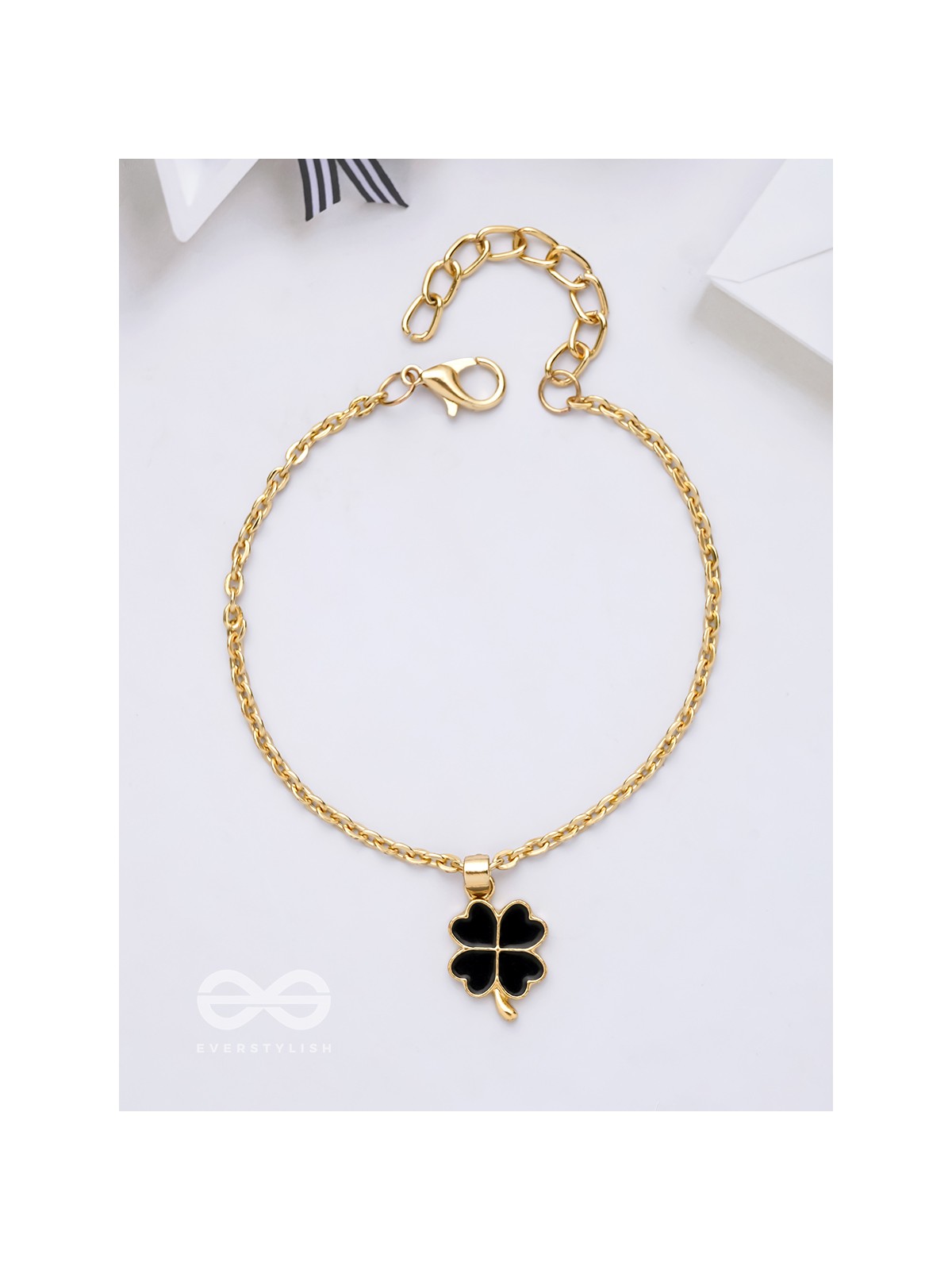 The Ebony Bud- Golden Embellished Bracelet