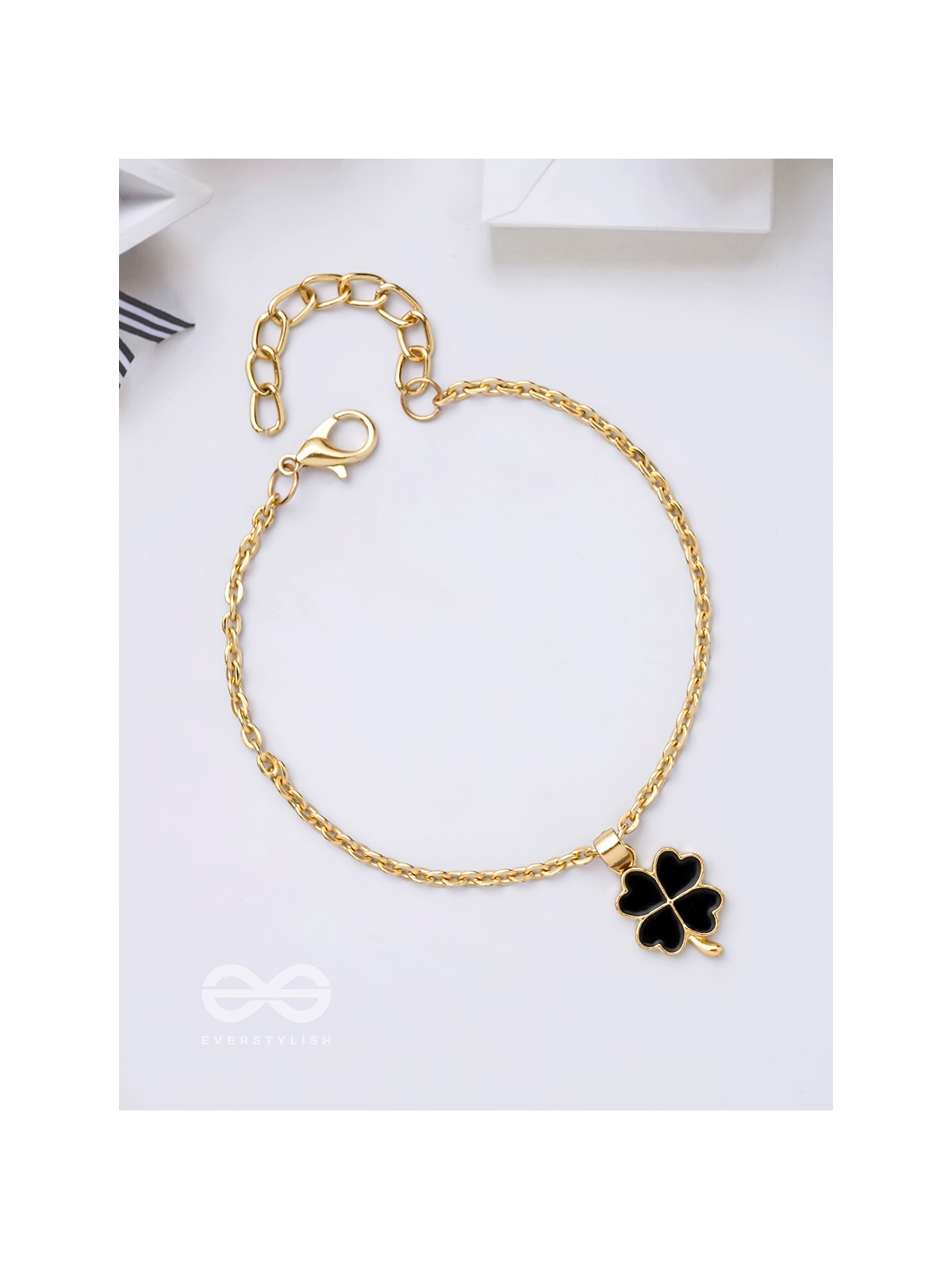 The Ebony Bud- Golden Embellished Bracelet