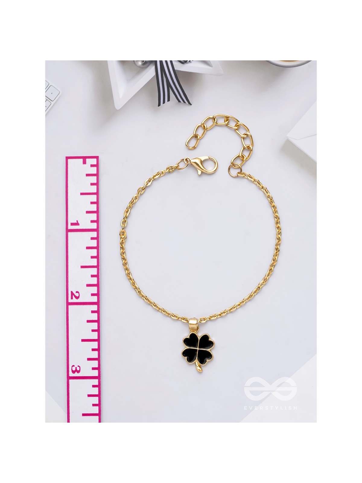 The Ebony Bud- Golden Embellished Bracelet