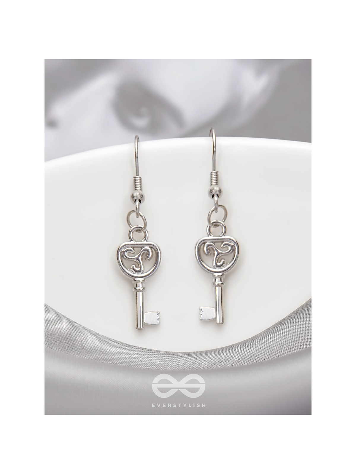 Locke & Key- Silver Earrings