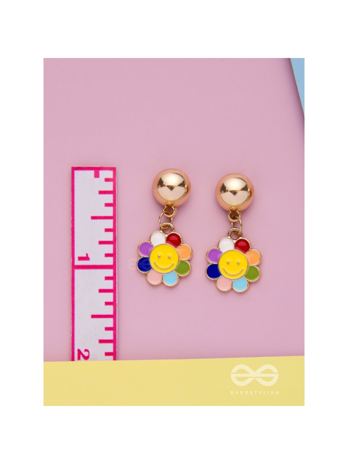 The Merry Bloom- Golden Embellished Earrings