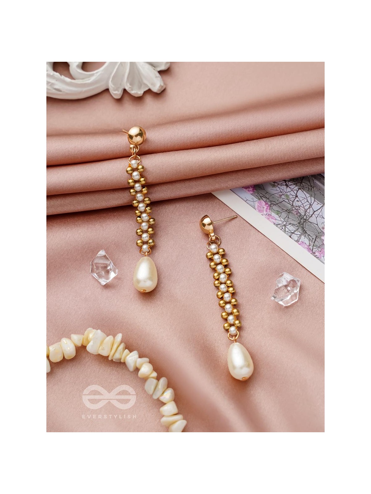 The Golden Path - Golden Pearl Earrings