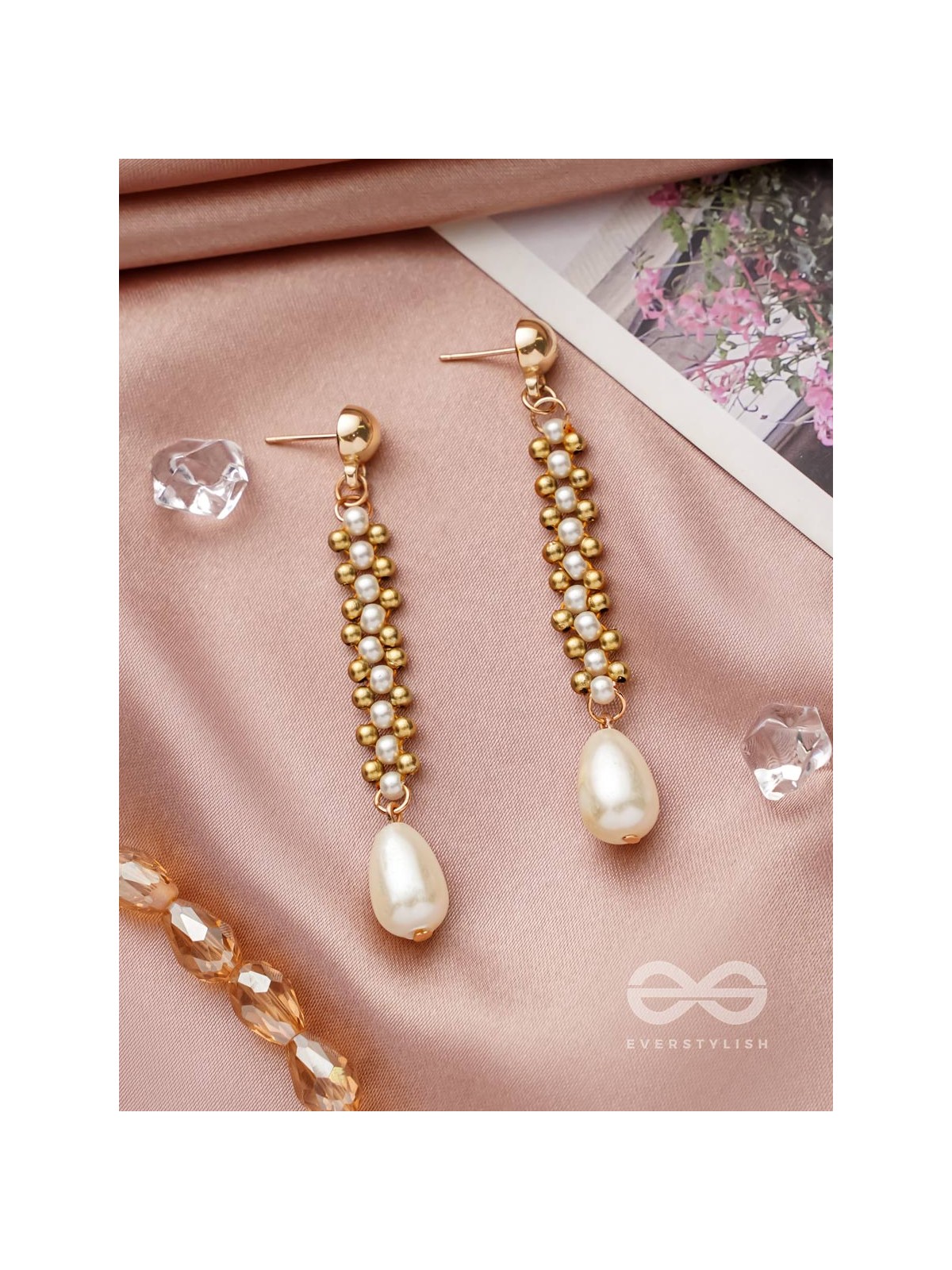 The Golden Path - Golden Pearl Earrings