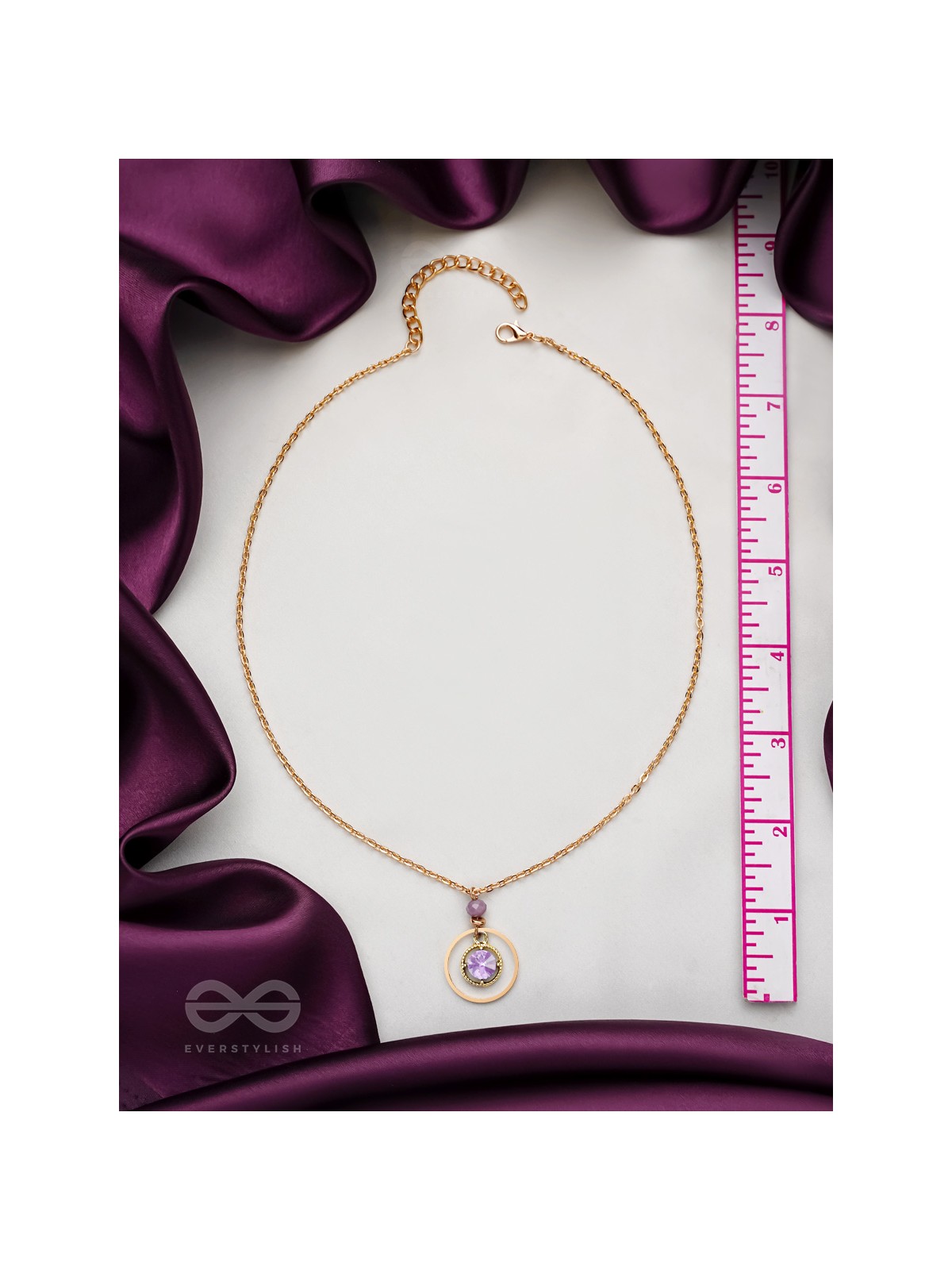 The Space Orbit- Golden Embellished Necklace With Anti-Tarnish Coating