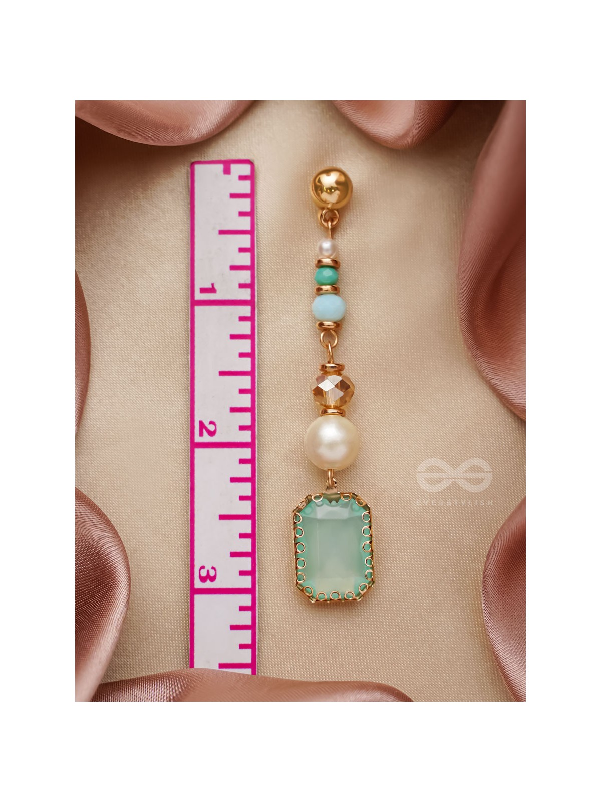 Smoke n Mirrors- Golden Embellished Earrings