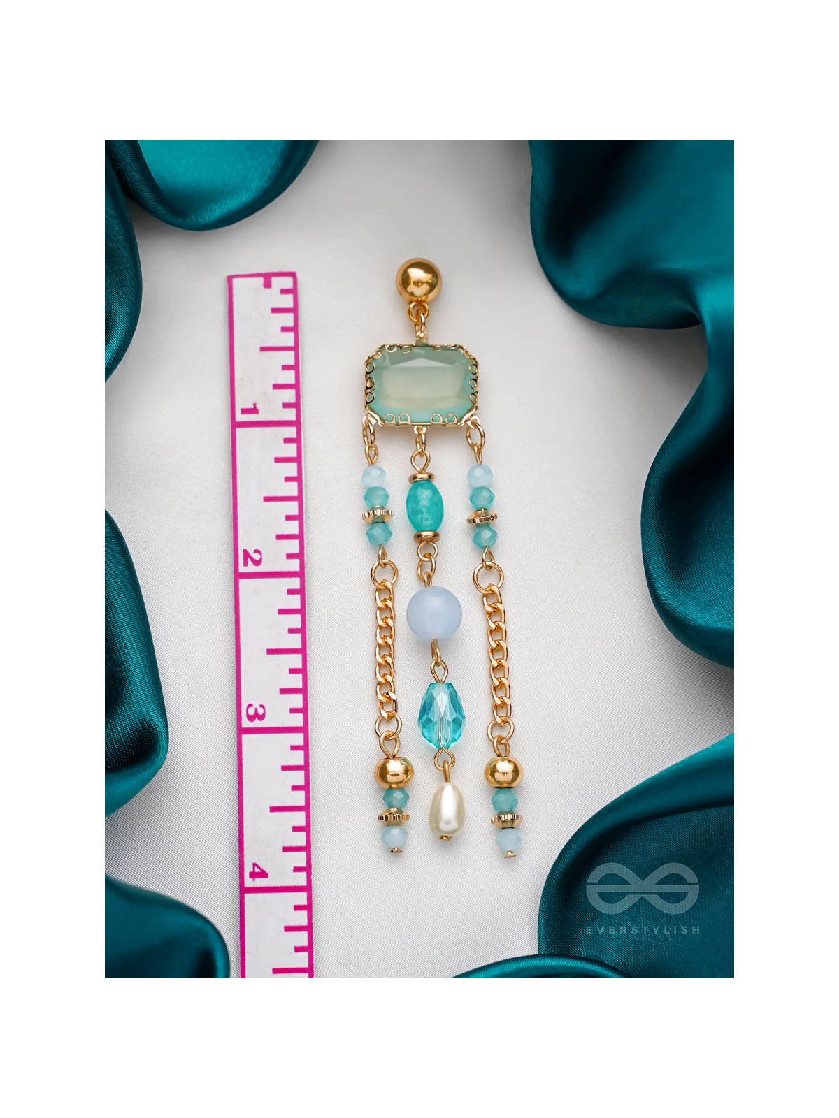 The Golden Dew- Golden Embellished Earrings