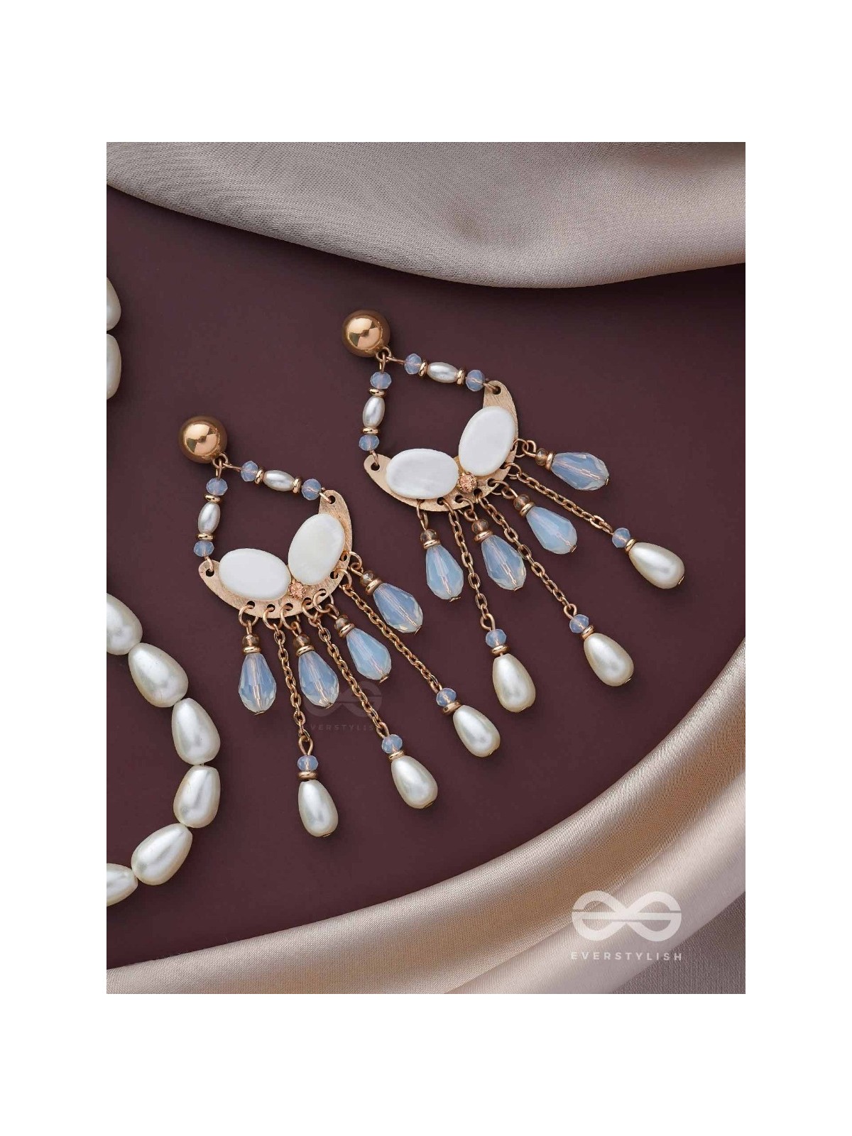 The Moon Crib- Golden Embellished Earrings