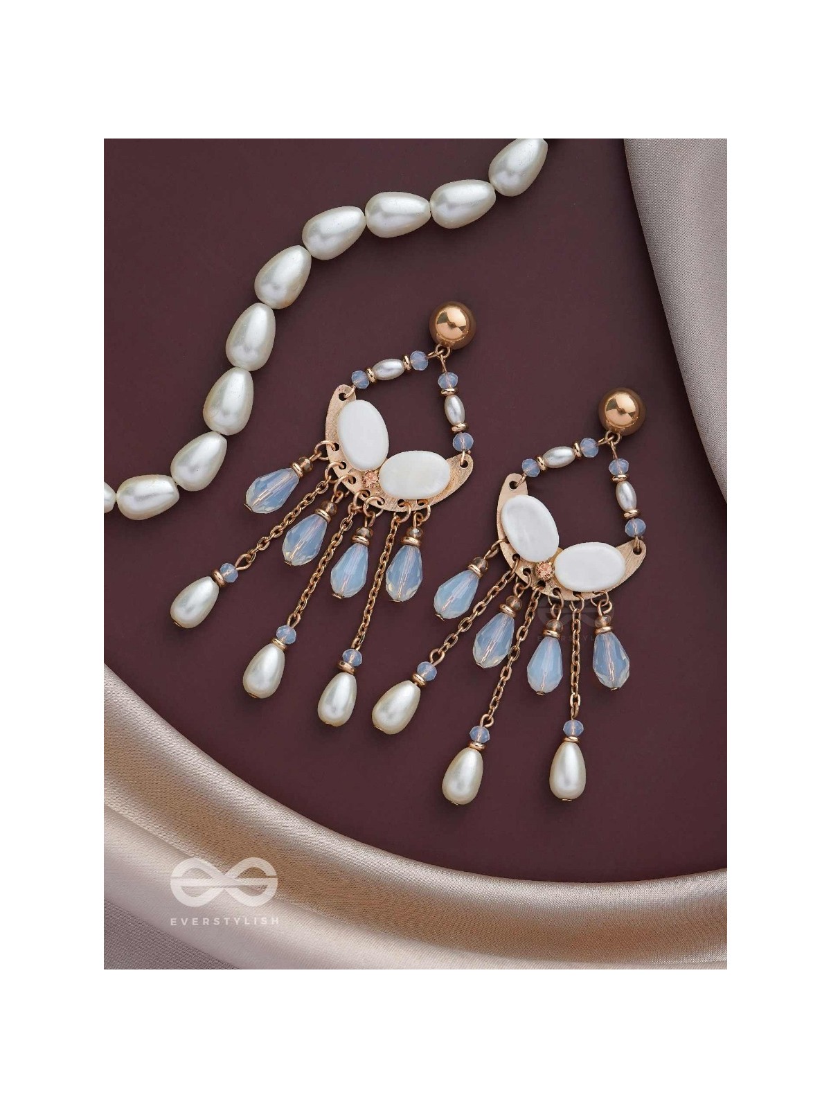The Moon Crib- Golden Embellished Earrings