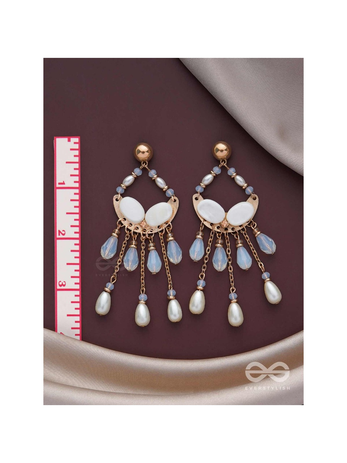 The Moon Crib- Golden Embellished Earrings