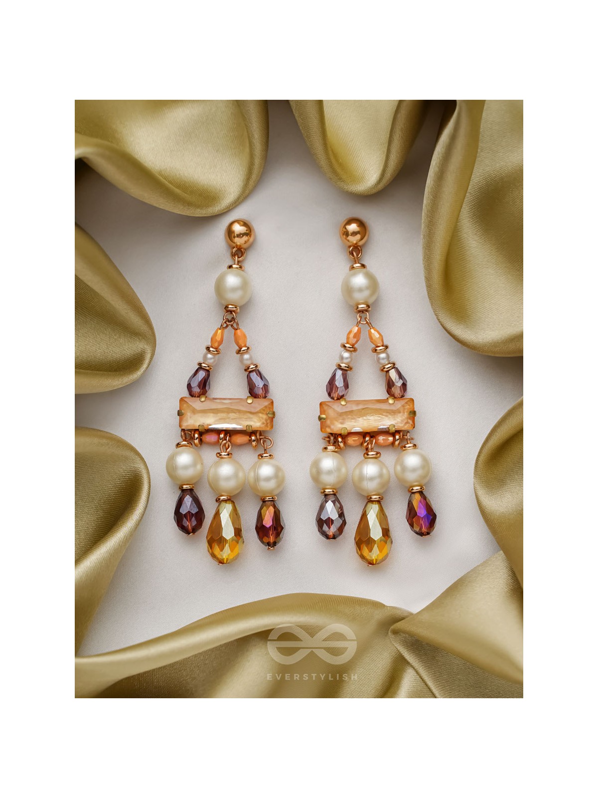 The Honeybunch- Golden Embellished Earrings