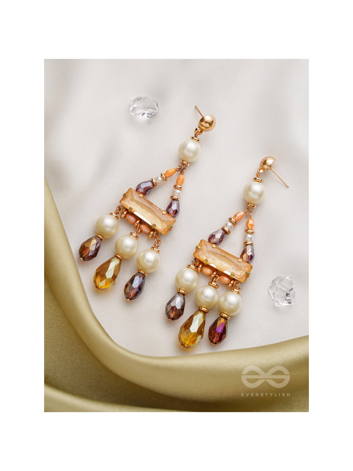 The Honeybunch- Golden Embellished Earrings