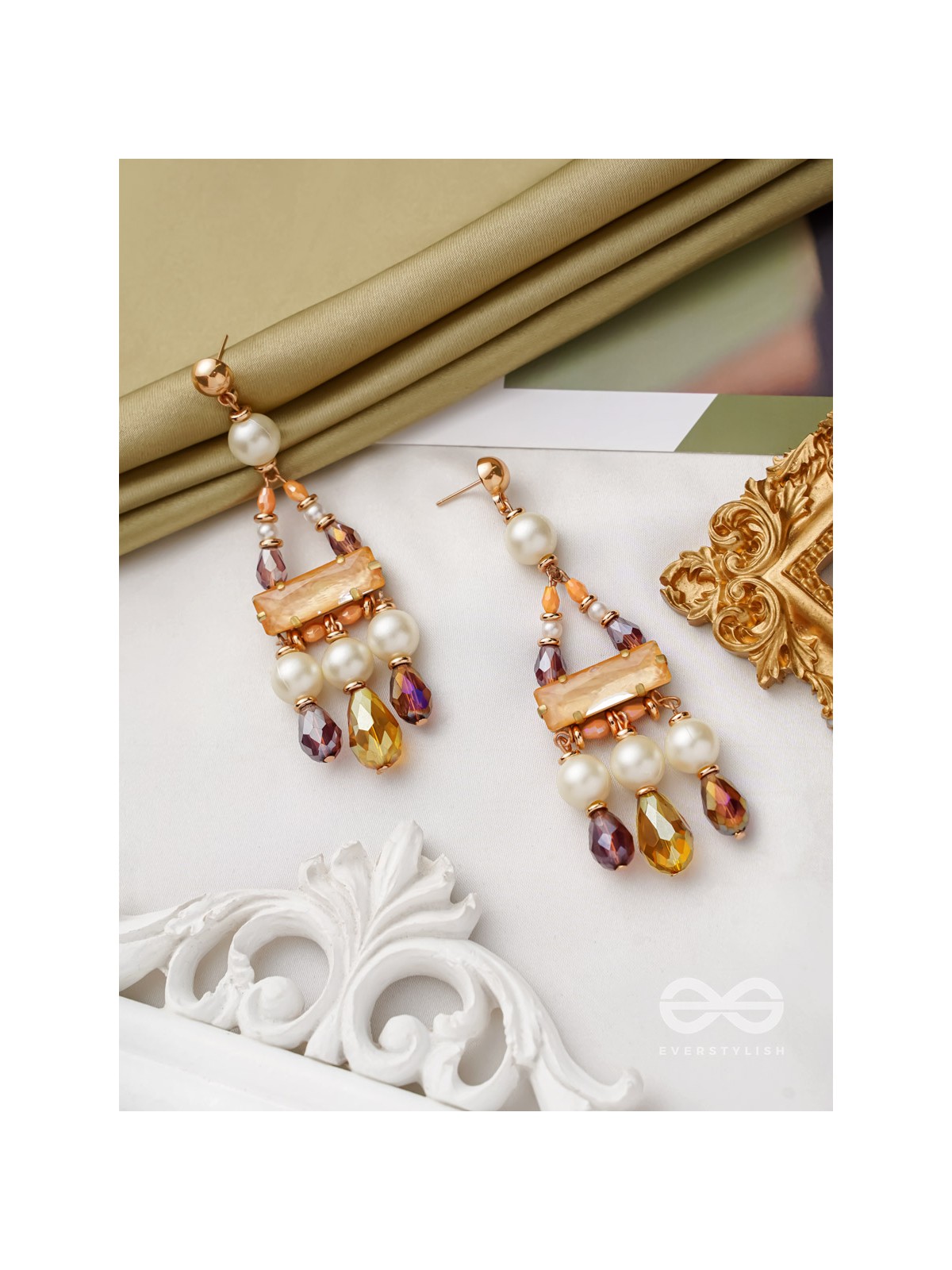 The Honeybunch- Golden Embellished Earrings