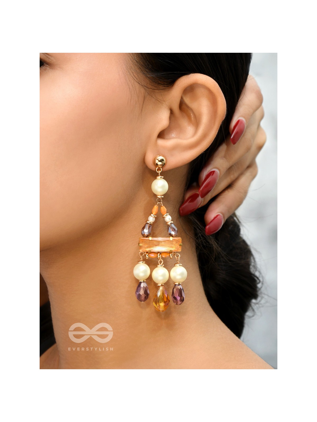 The Honeybunch- Golden Embellished Earrings