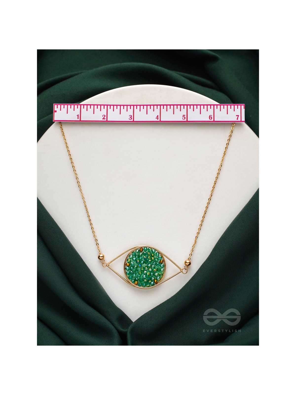 The Starry Eyed- Golden Embellished Necklace With Anti-Tarnish Coating 