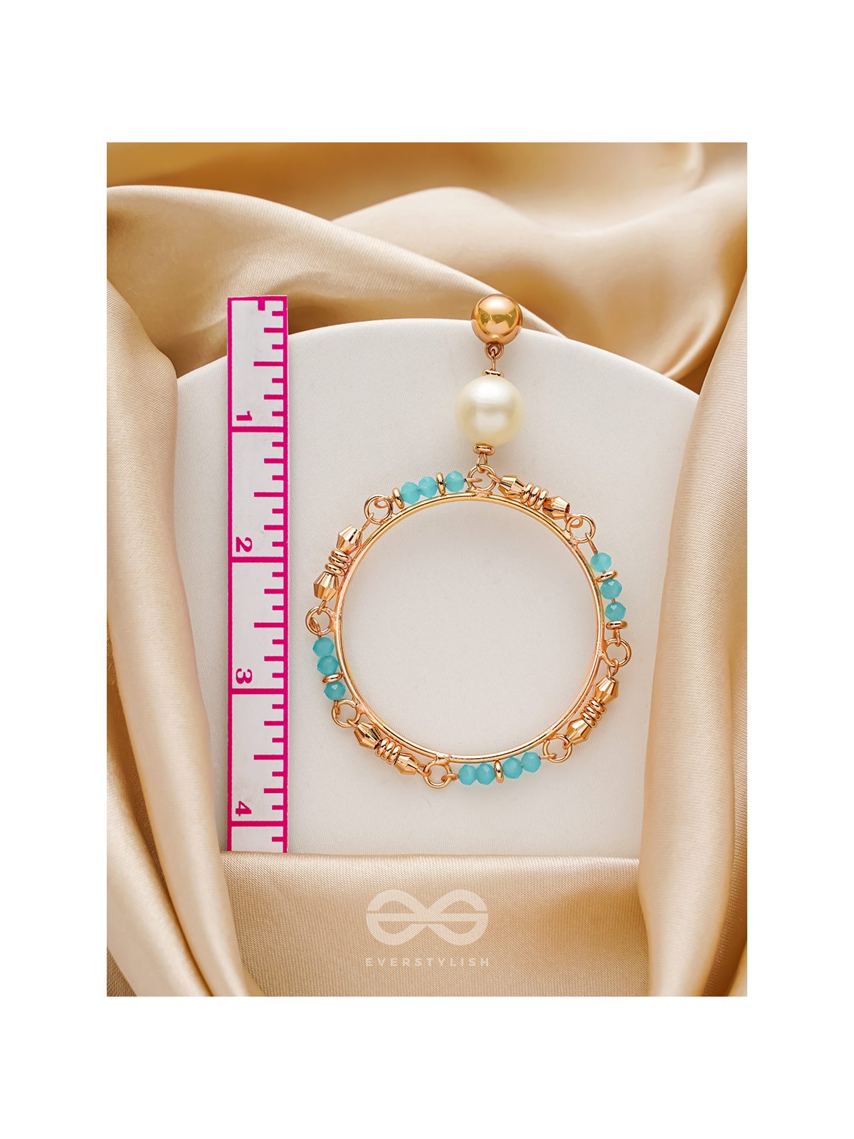  Merry-'Gold'-Round- Golden Embellished Earrings