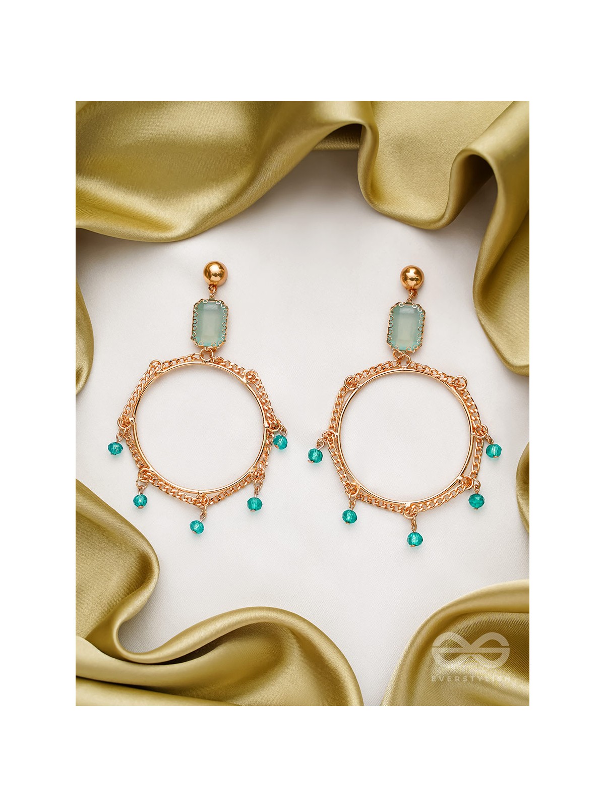 The Regal Ring- Golden Embellished Earrings