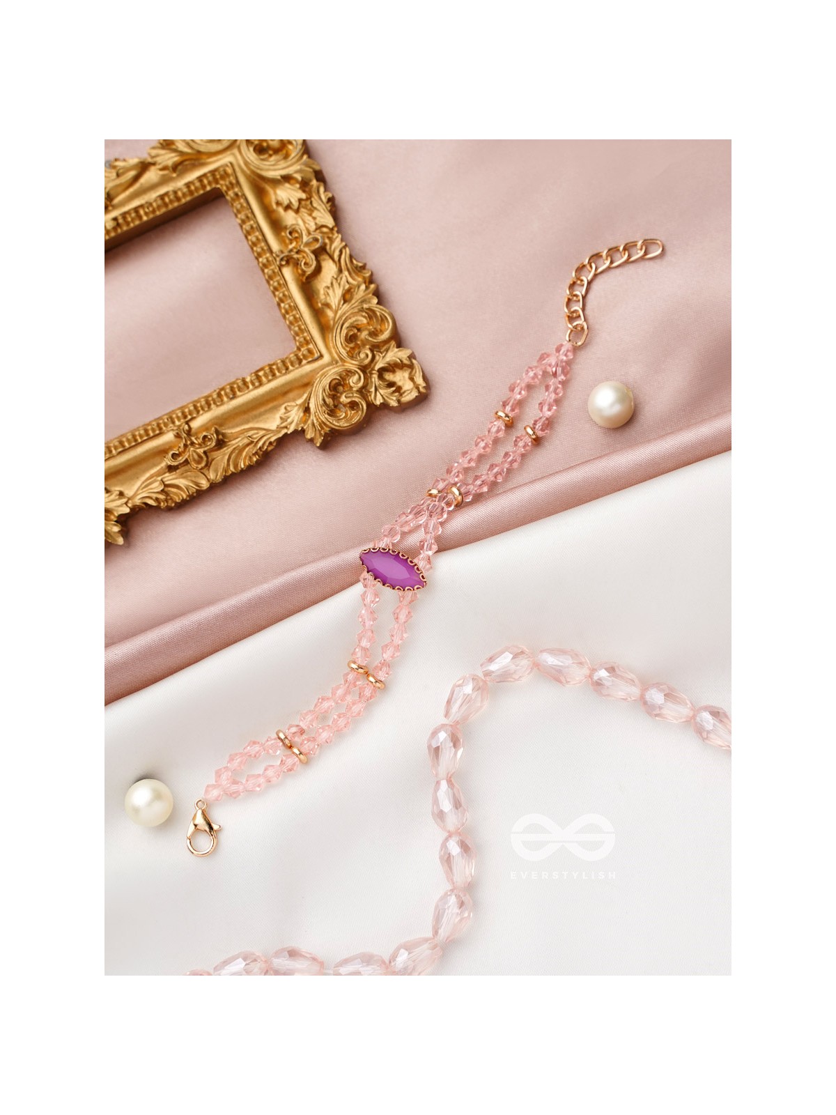 The Lavender Grove- Golden Embellished Bracelet