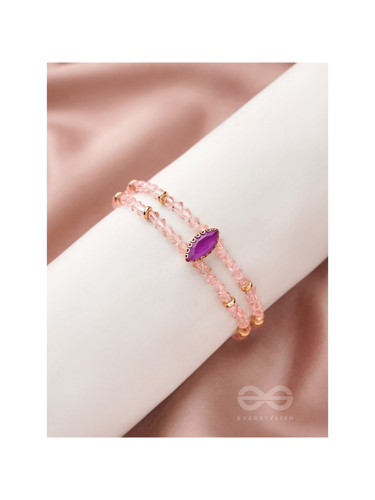 The Lavender Grove- Golden Embellished Bracelet