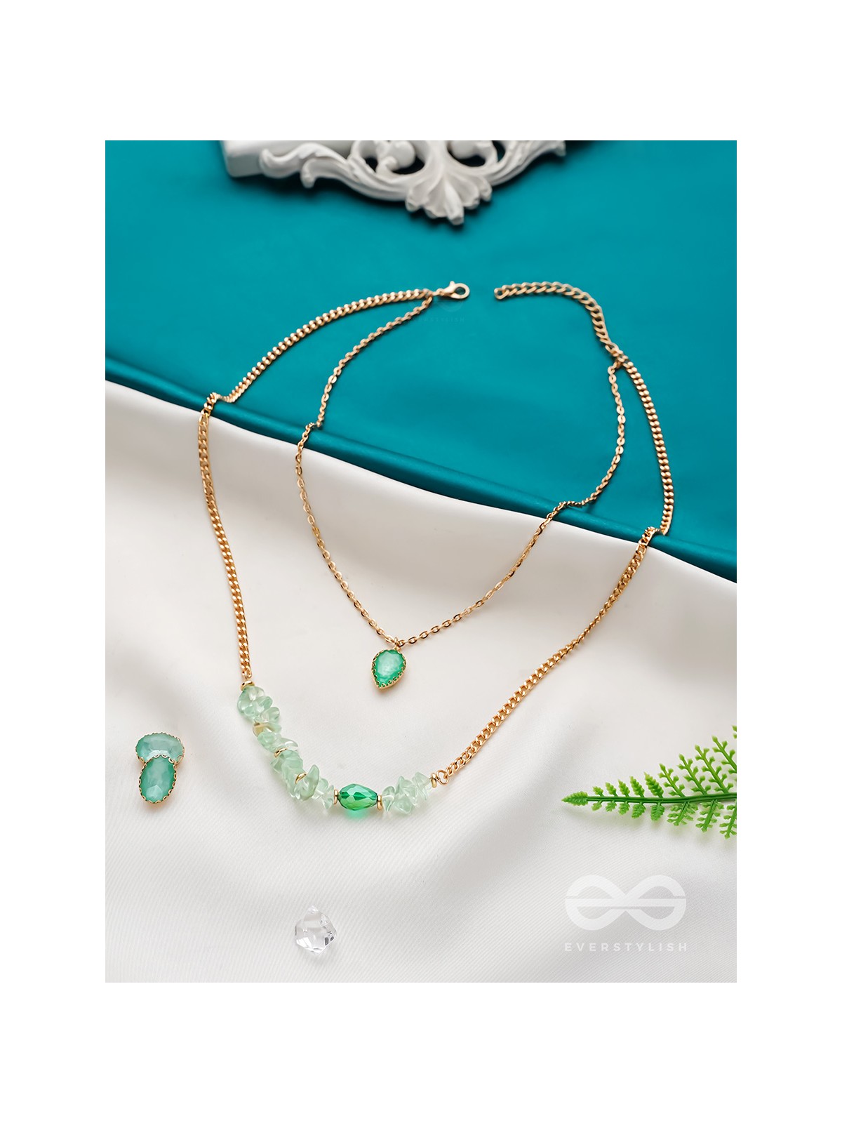 The Royal Simper- Golden Layered Necklace With Anti-Tarnish Coating 