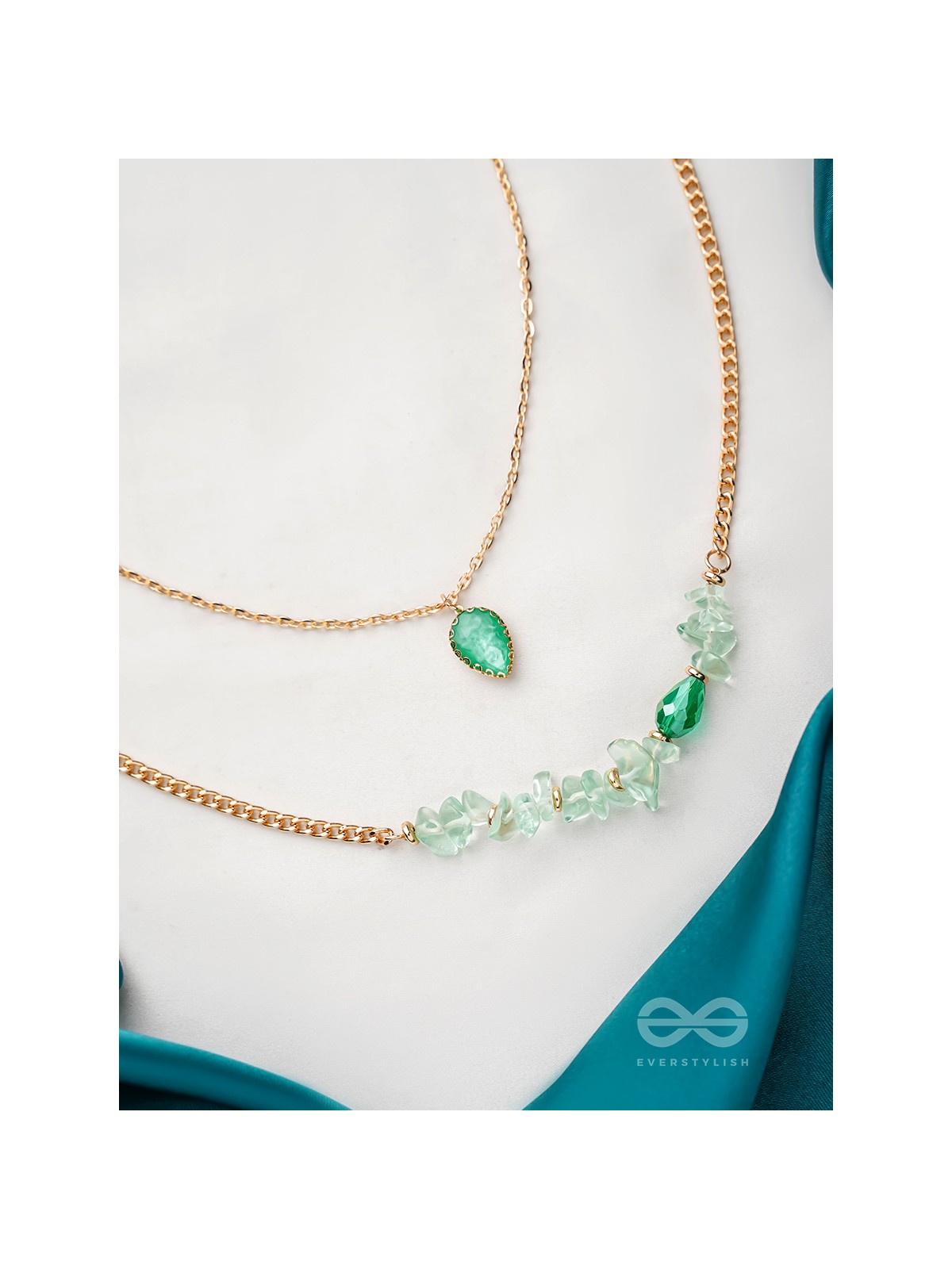 The Royal Simper- Golden Layered Necklace With Anti-Tarnish Coating 