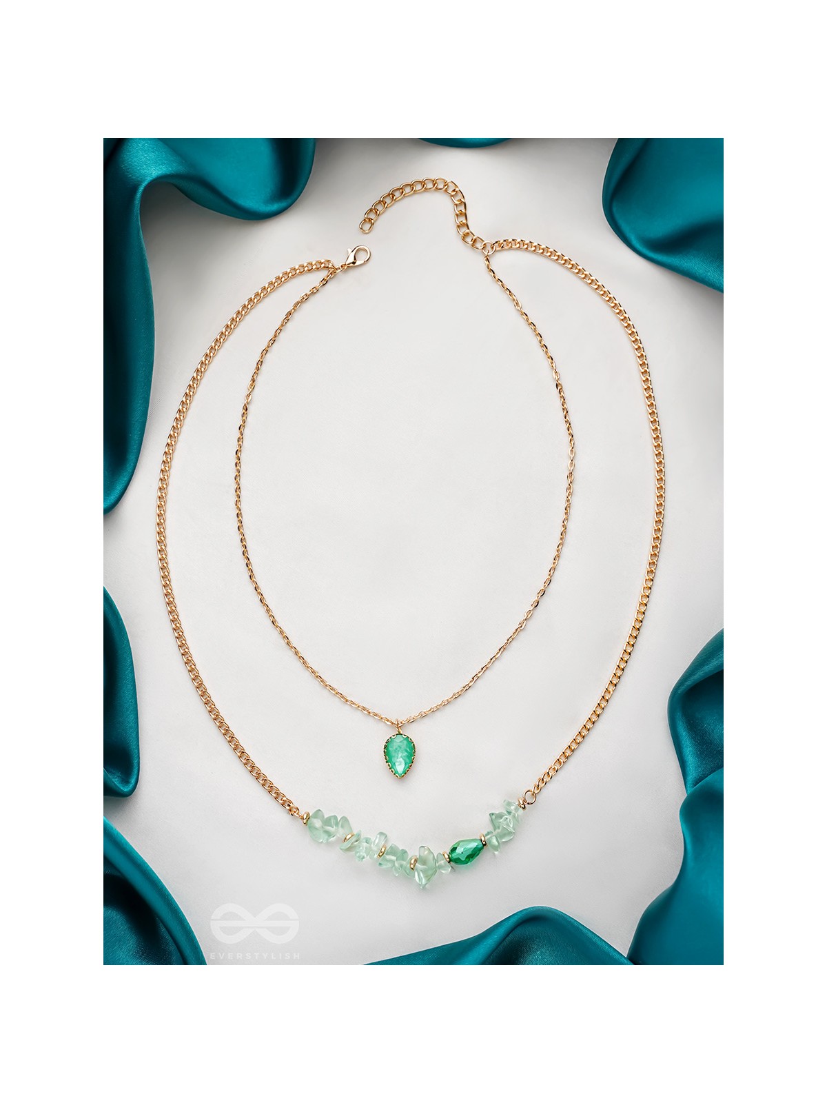 The Royal Simper- Golden Layered Necklace With Anti-Tarnish Coating 