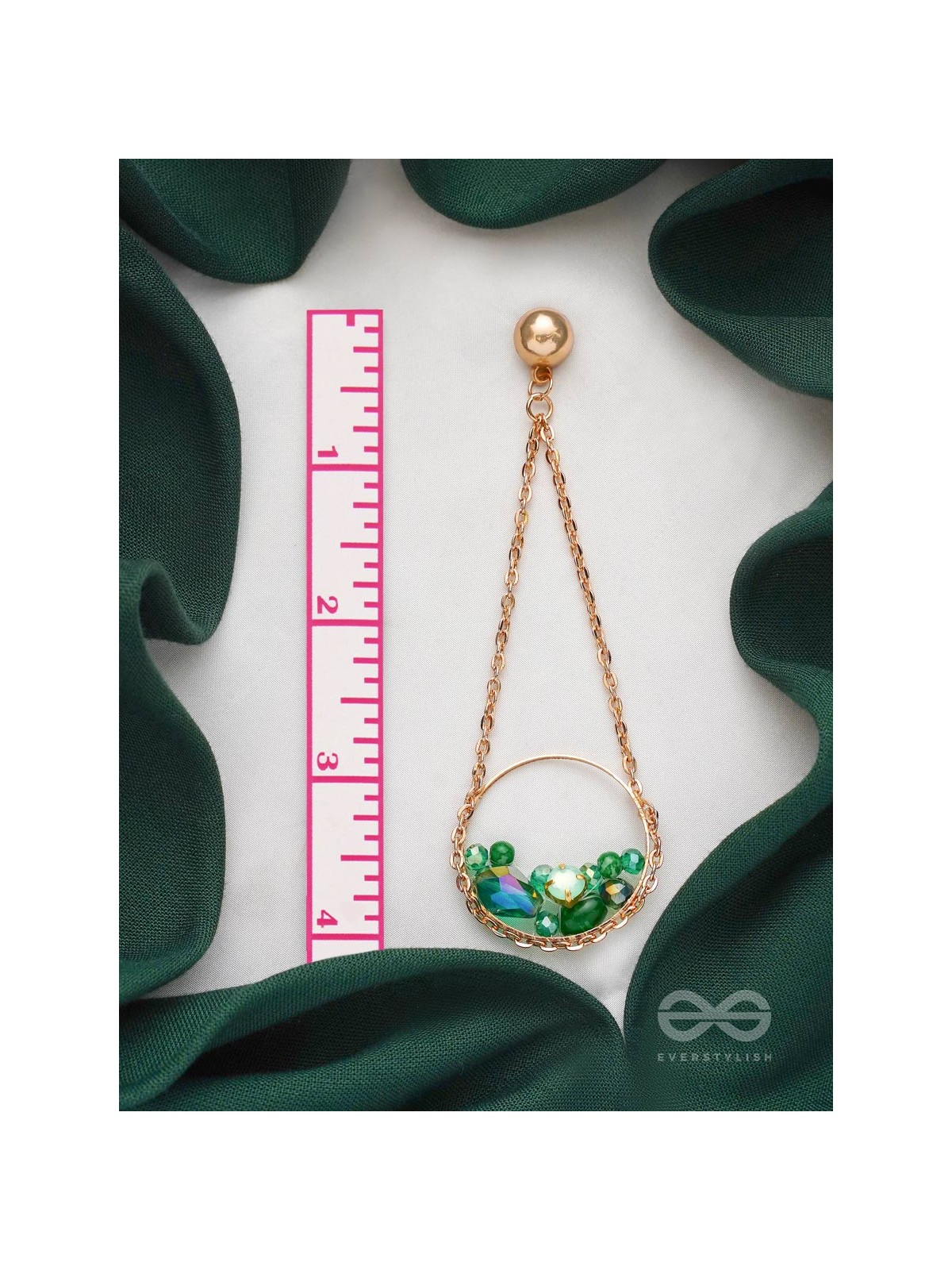 The Ocean Bed- Golden Embellished Earrings