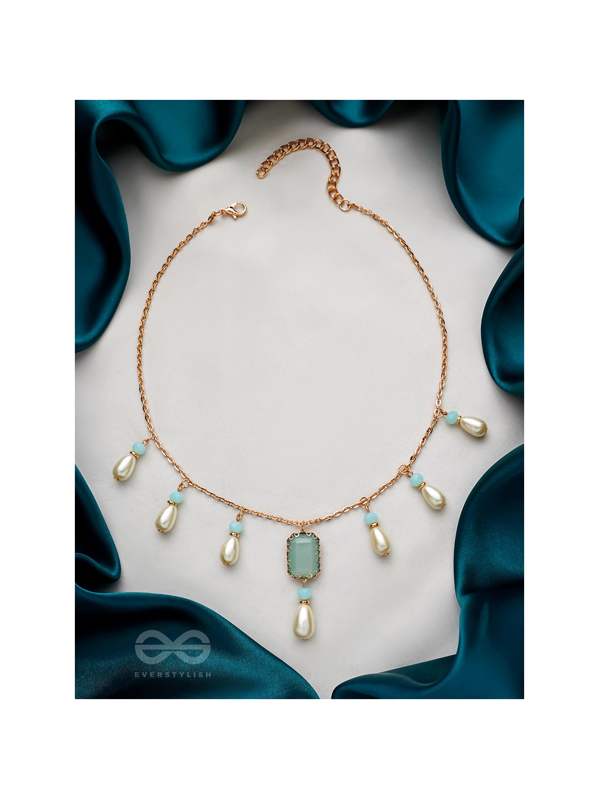 The Guardian Angels- Golden Pearl Necklace With Anti-Tarnish Coating