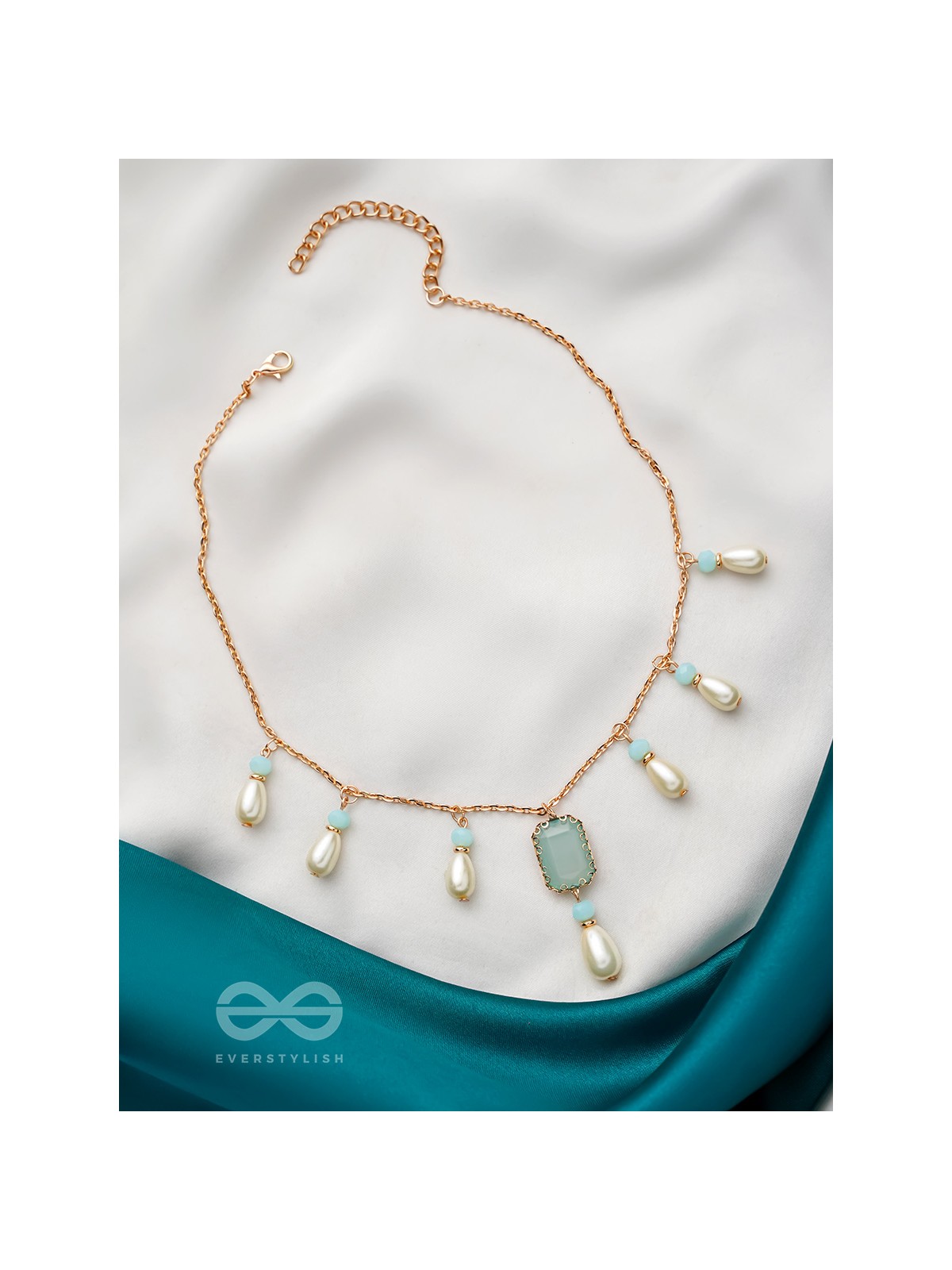 The Guardian Angels- Golden Pearl Necklace With Anti-Tarnish Coating