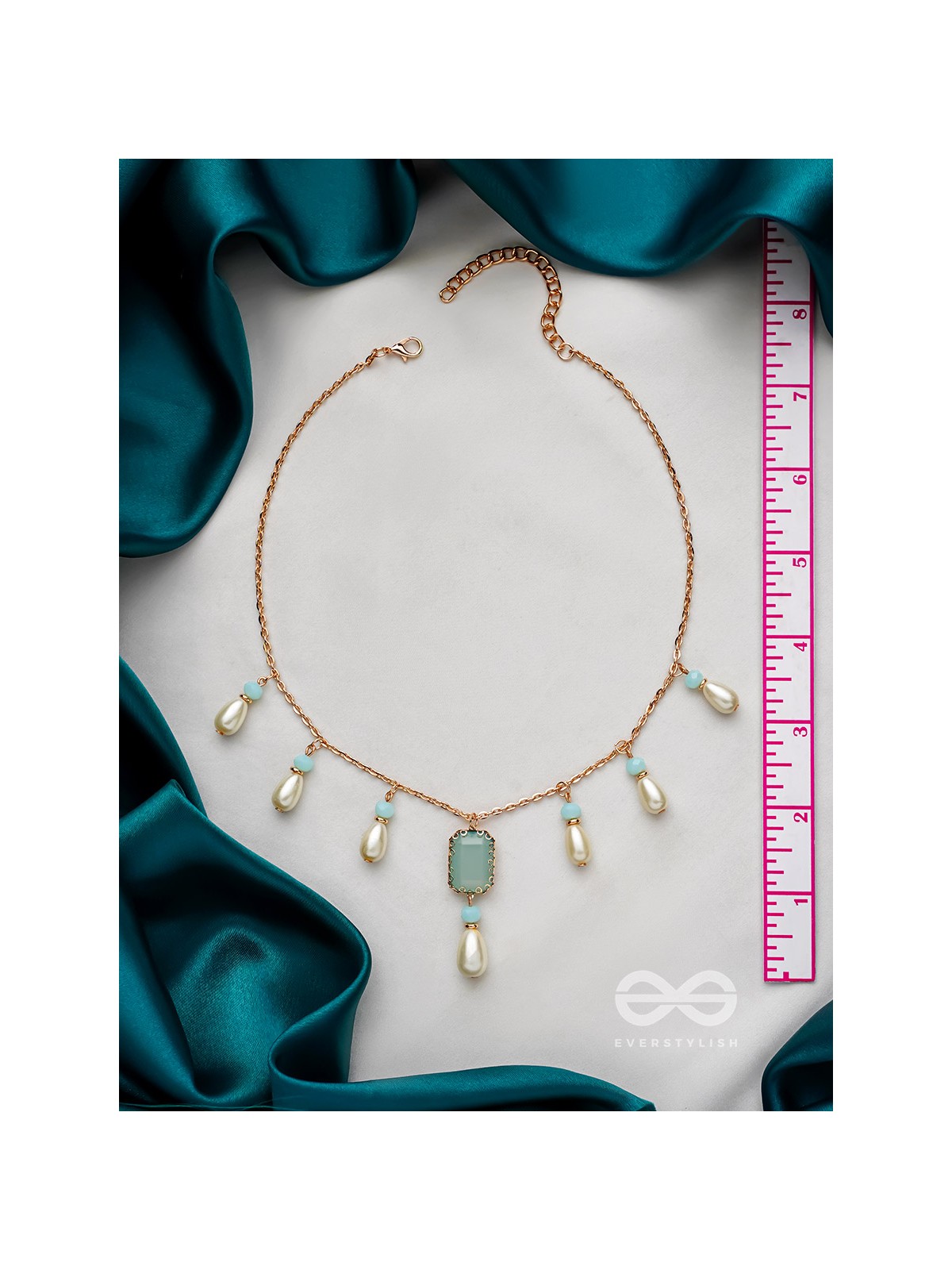 The Guardian Angels- Golden Pearl Necklace With Anti-Tarnish Coating