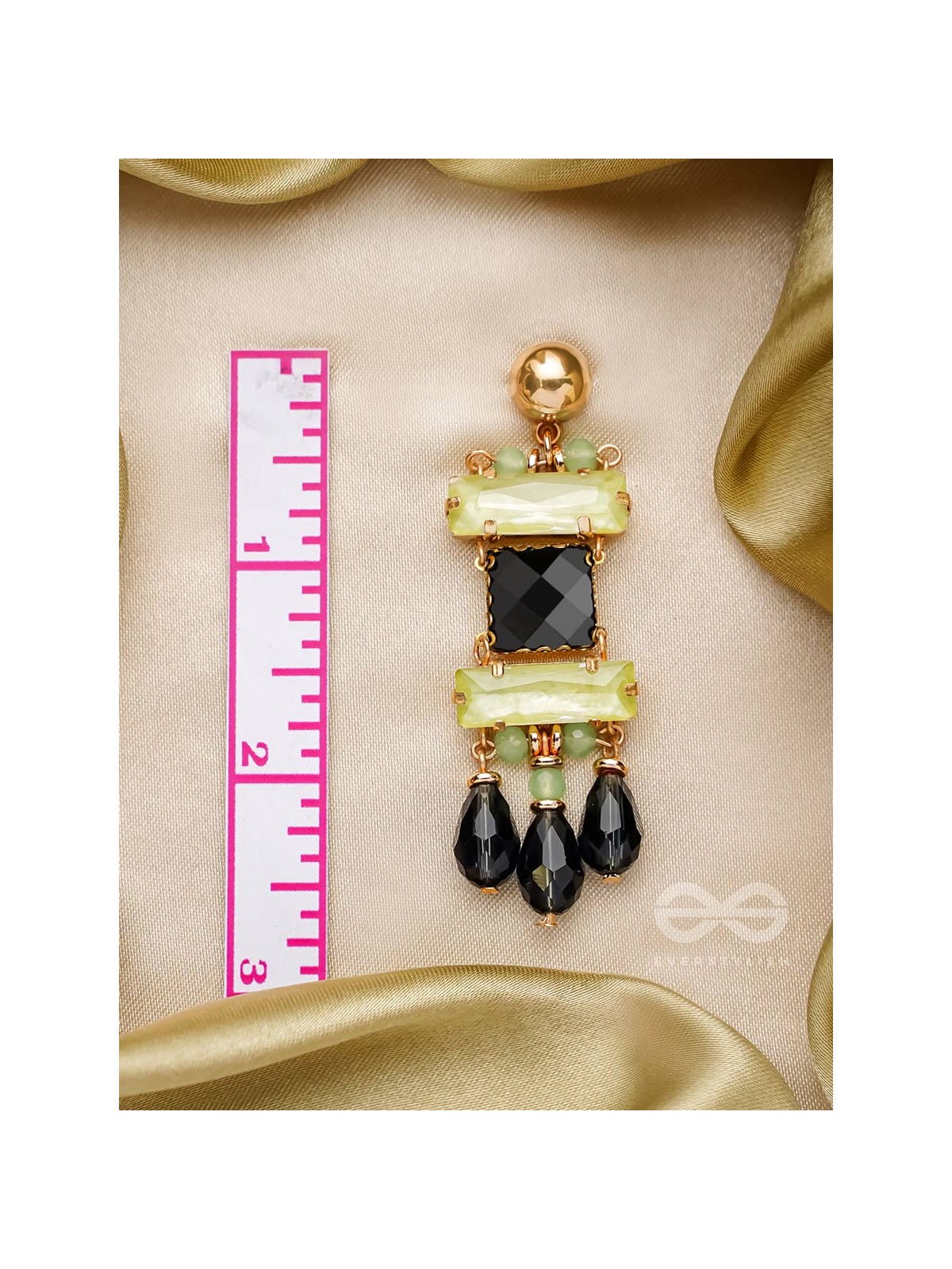 The Dark Tower- Golden Embellished Earrings