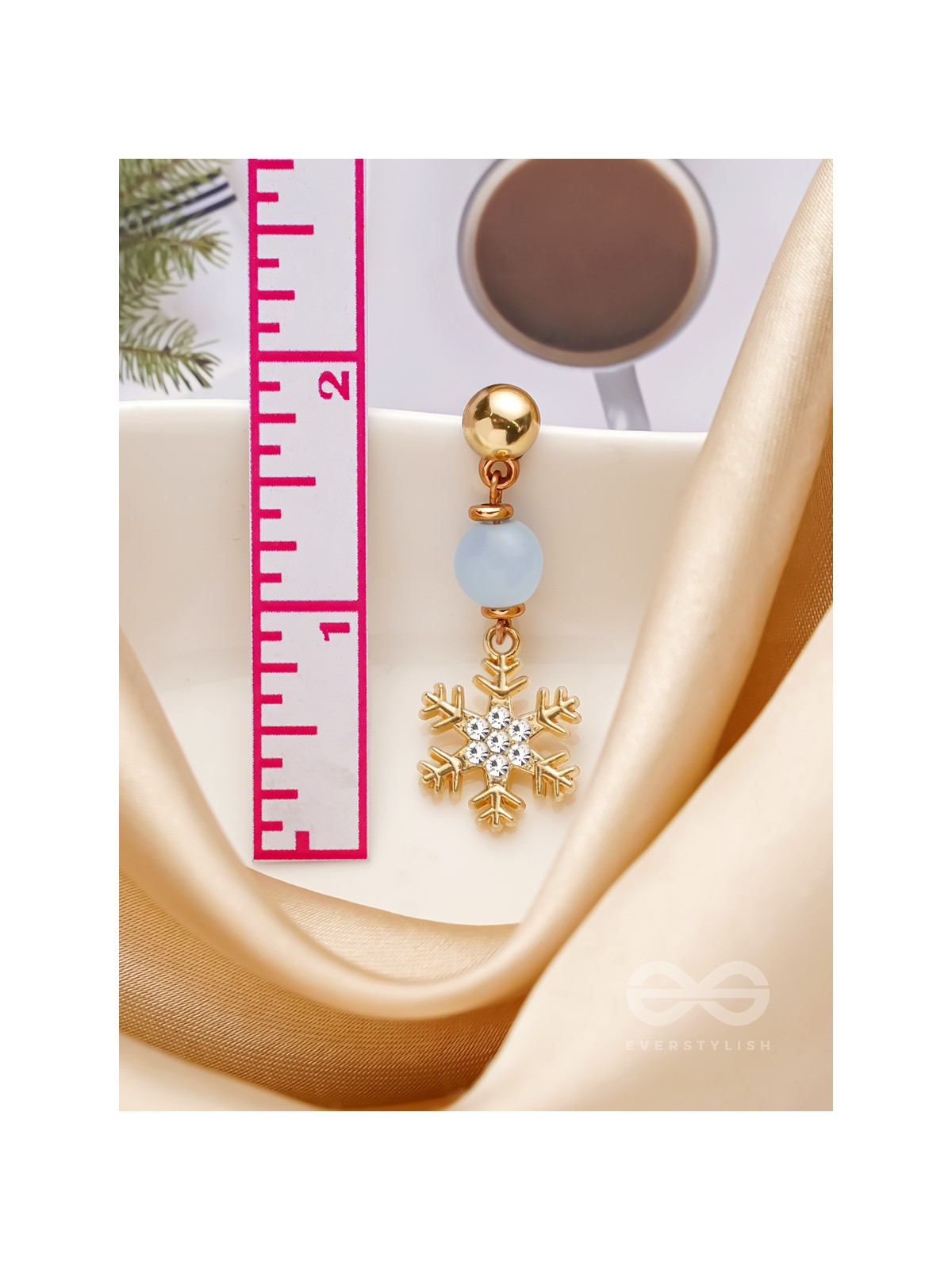 The Gilted Snowflake- Golden Embellished Earrings