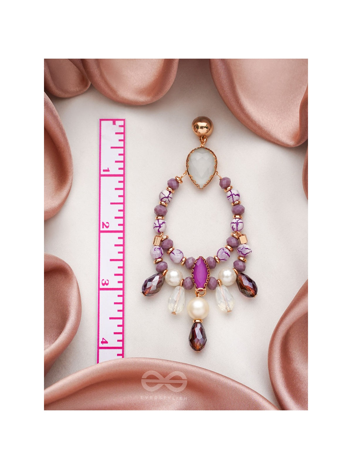 The Lavender Haze- Golden Embellished Earrings