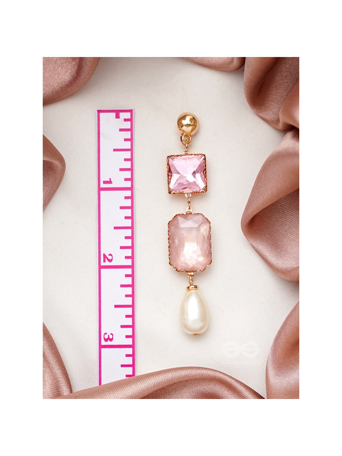 The Lady's Slipper Orchid- Golden Pearl Earrings