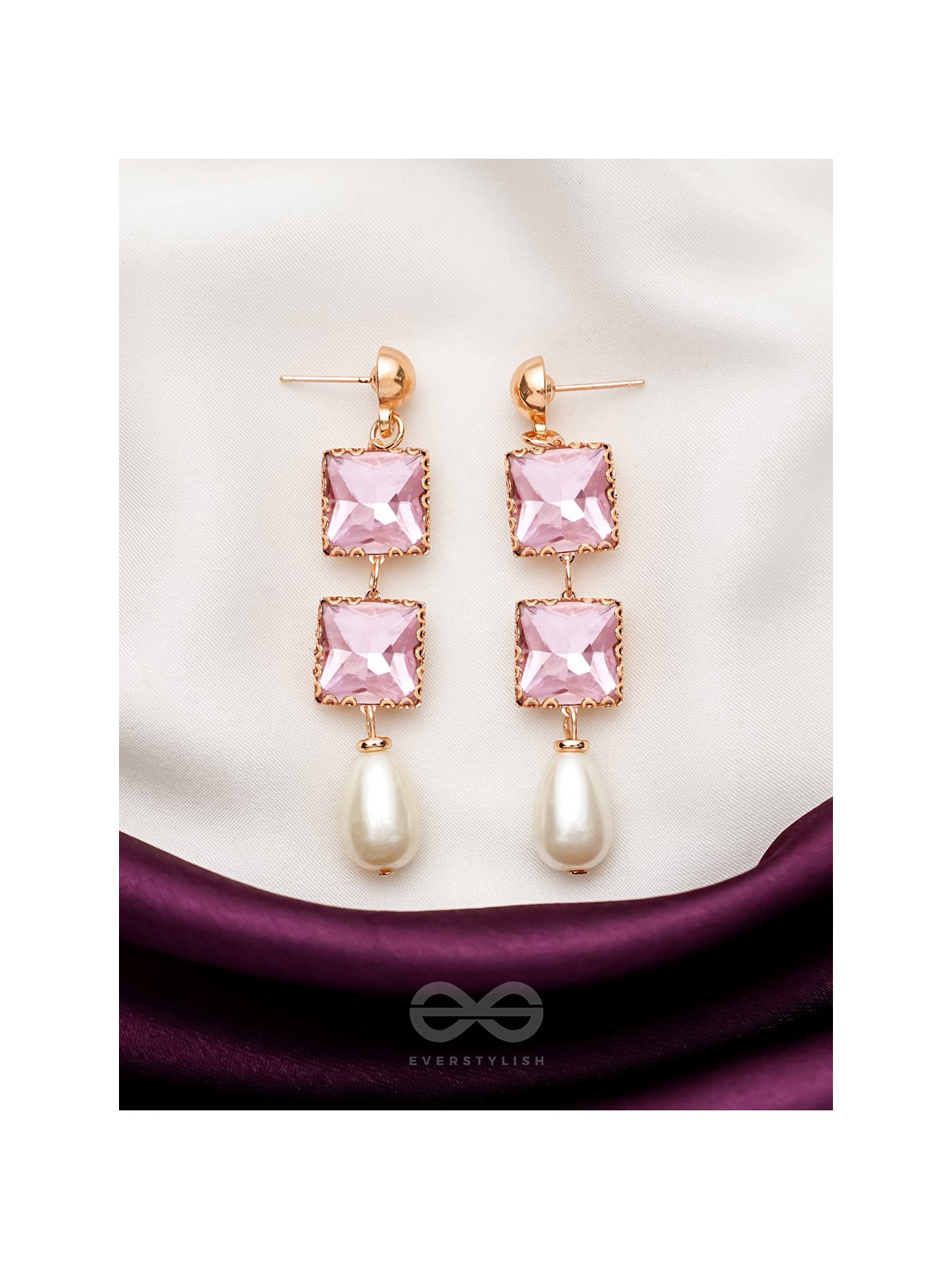 The Orchid Vine- Golden Pearl Earrings