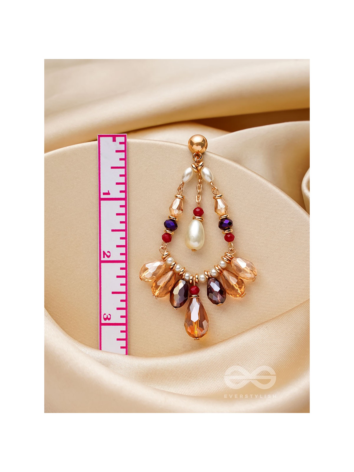 The Jazzy Jive- Golden Embellished Earrings