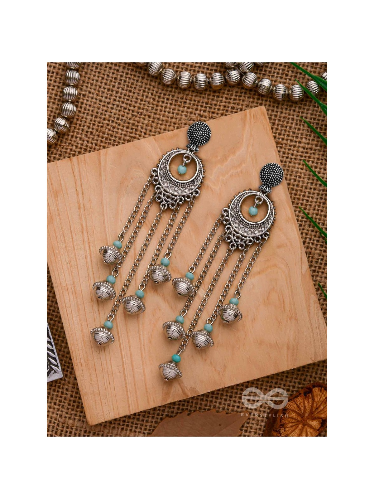 The Royal Glory- Oxidised Embellished Earrings