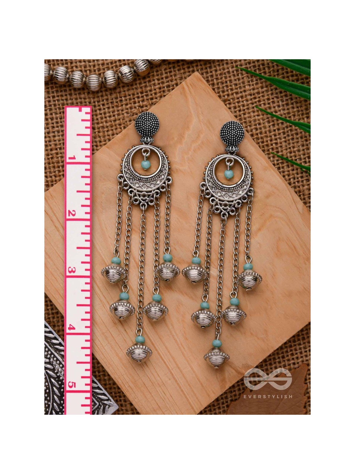 The Royal Glory- Oxidised Embellished Earrings