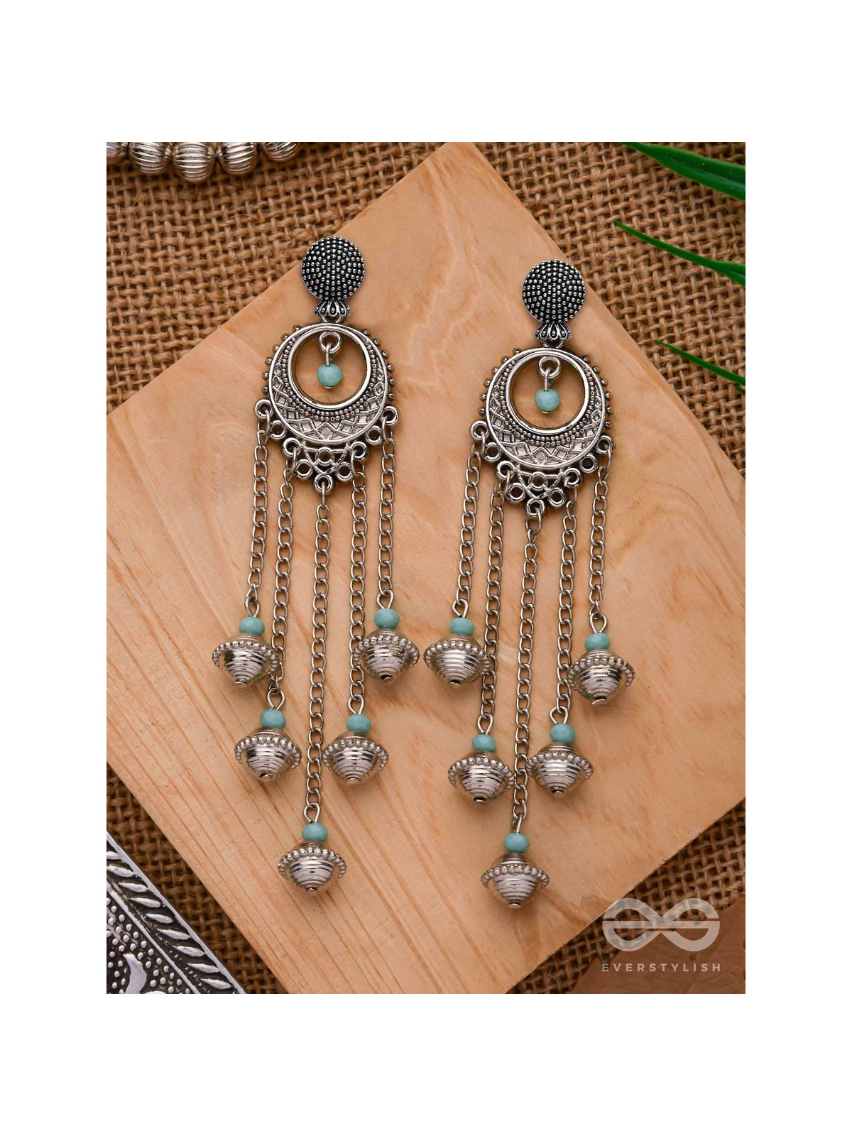 The Royal Glory- Oxidised Embellished Earrings