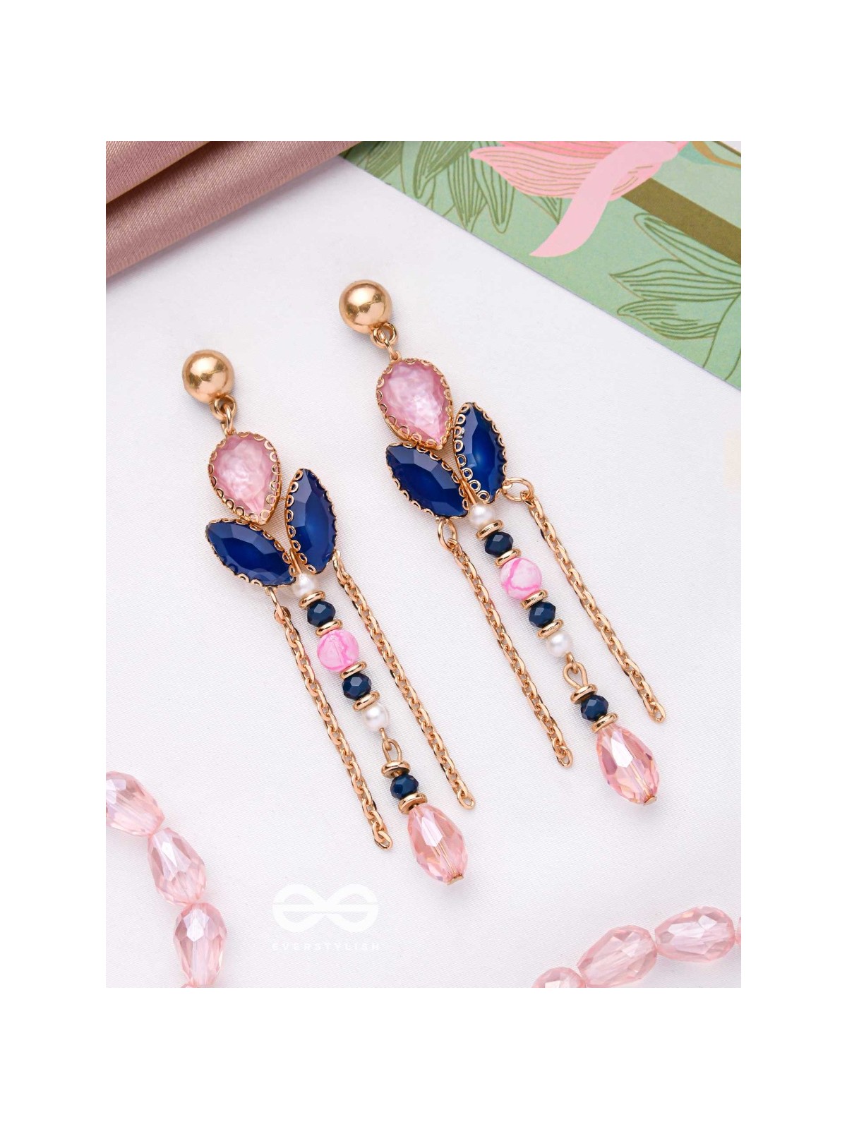 The Wonder Wings- Golden Embellished Earrings