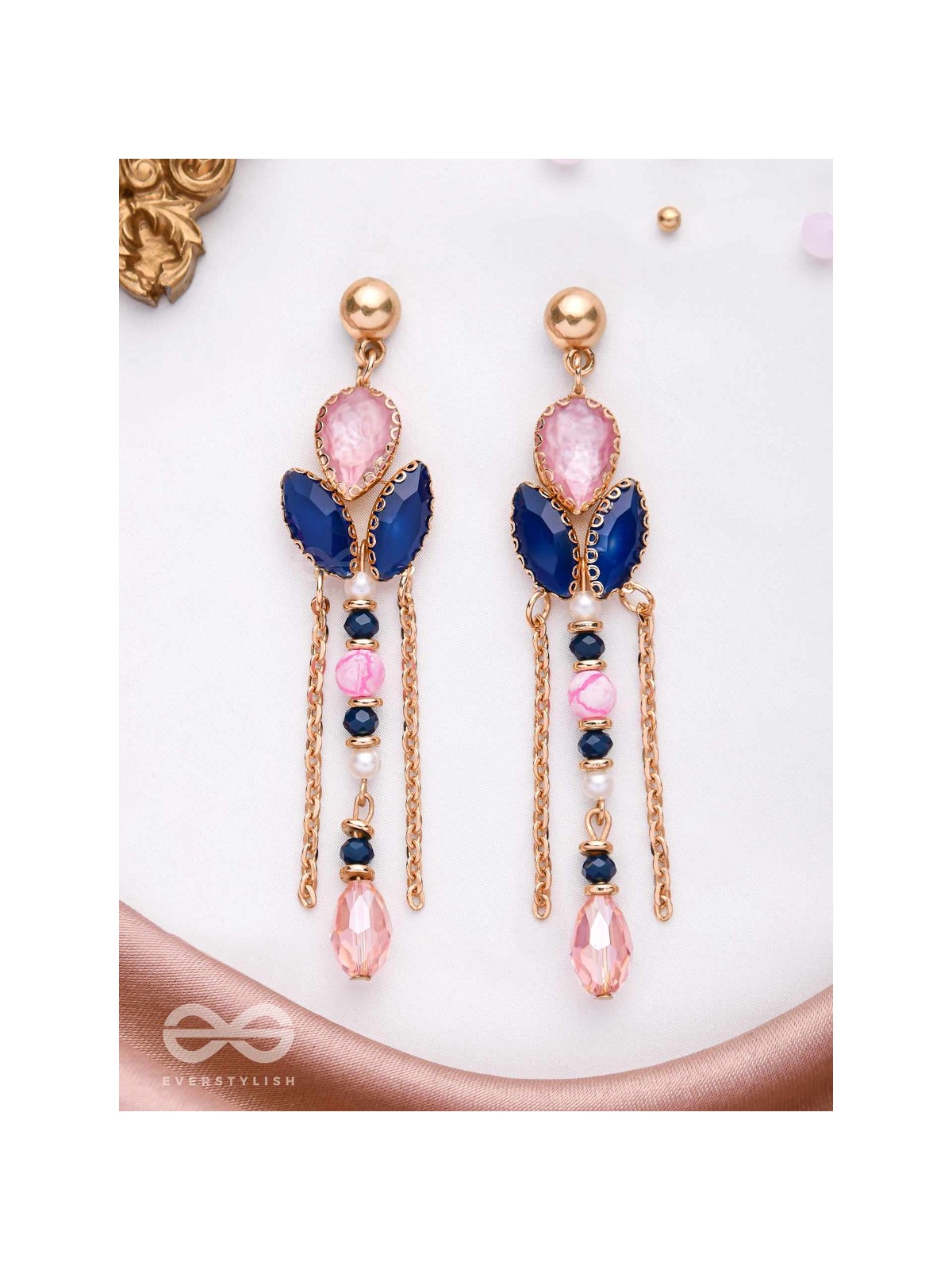 The Wonder Wings- Golden Embellished Earrings